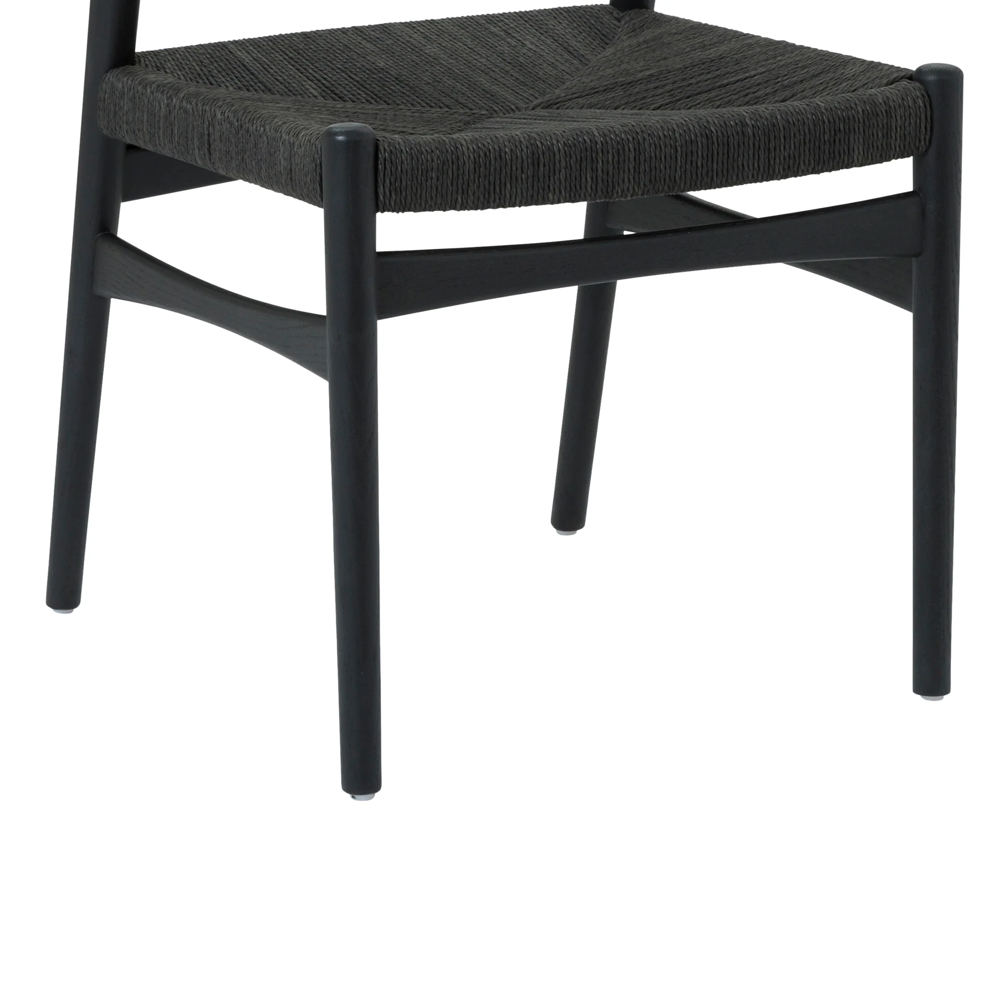 Erie Black Woven Paper Cord and Wood Dining Chairs - Set of 2 By Armen Living - Image 9