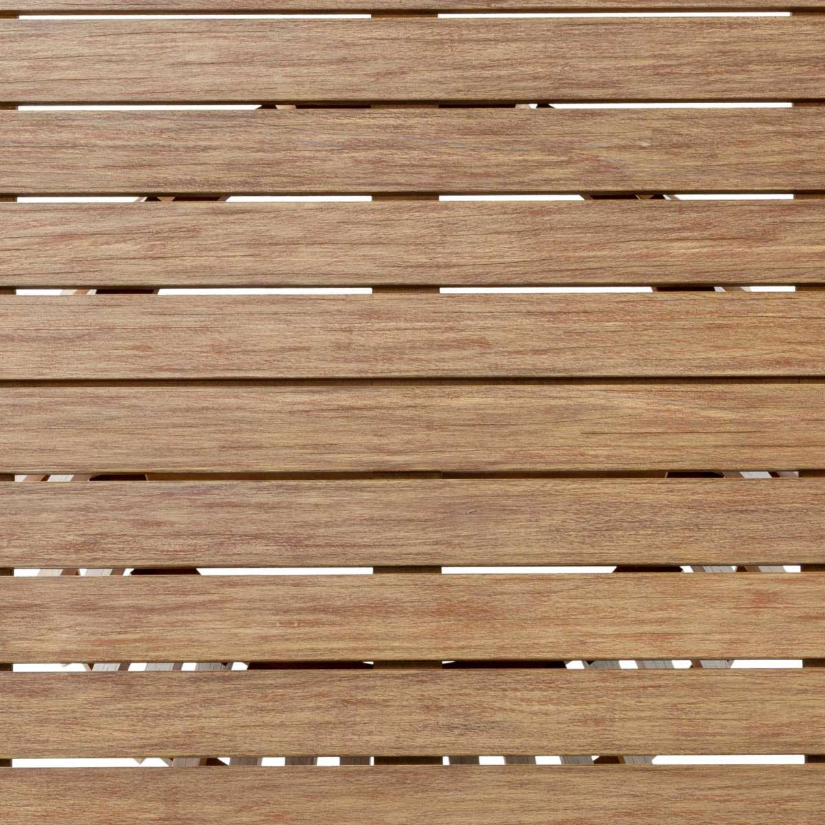 Escondido Outdoor Patio Round Dining Table in Light Eucalyptus Wood By Armen Living - Image 8