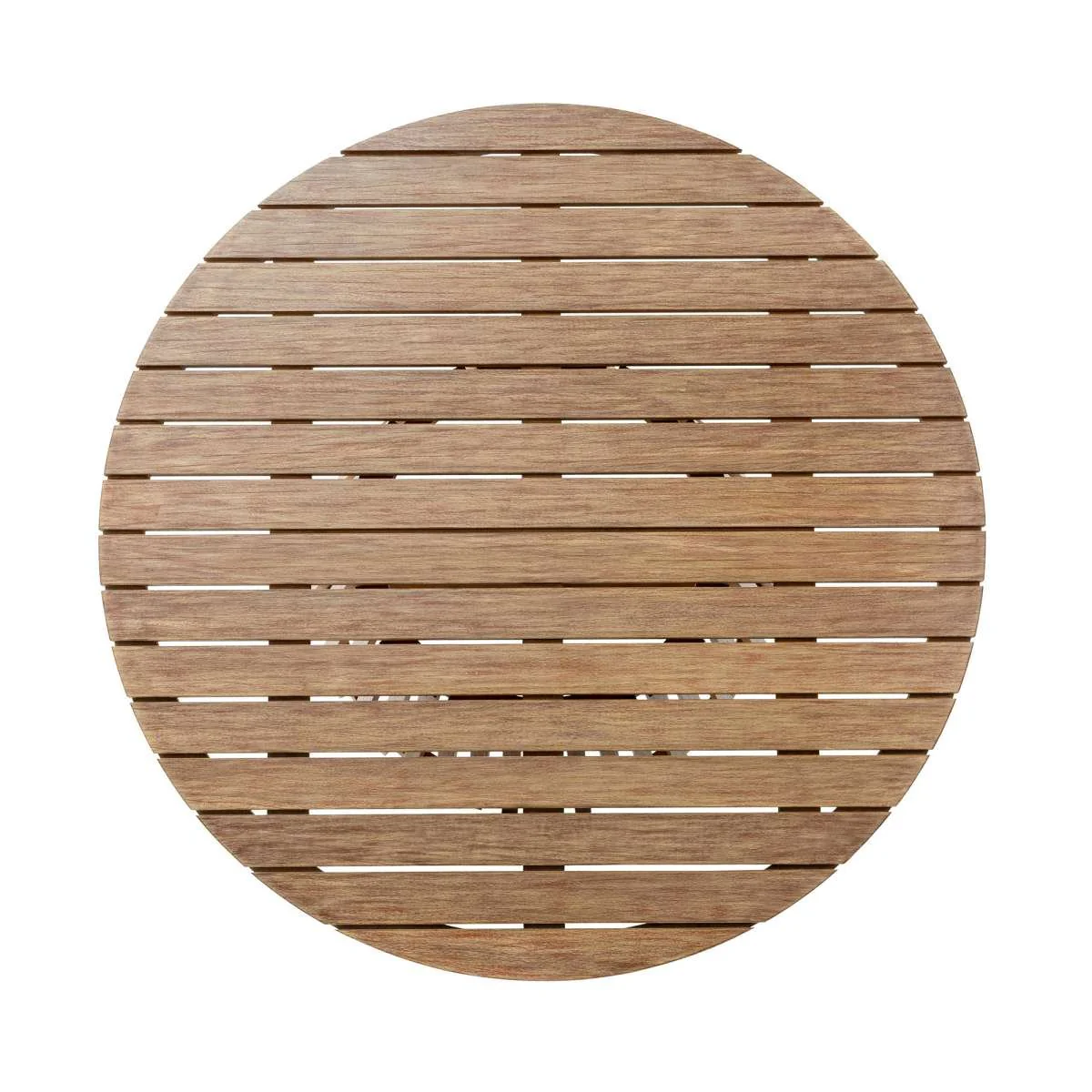 Escondido Tutti Frutti Outdoor Patio 5 Piece Round Dining Set in Eucalyptus Wood with Truffle Rope and Gray Cushions By Armen Living - Image 6