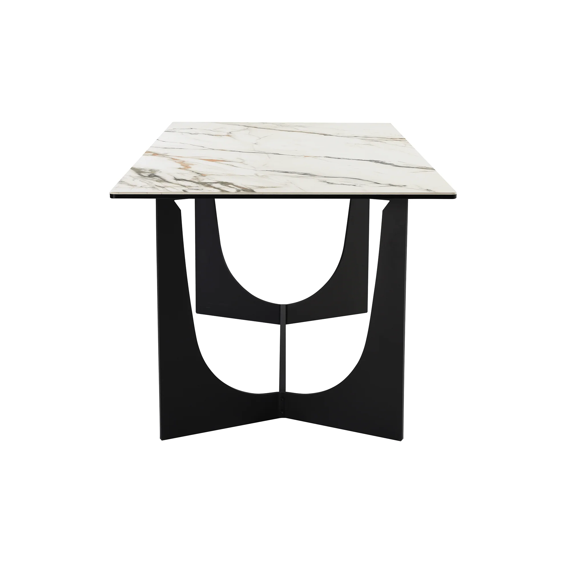 Esme Dining Table in Stone and Metal By Armen Living - Image 5