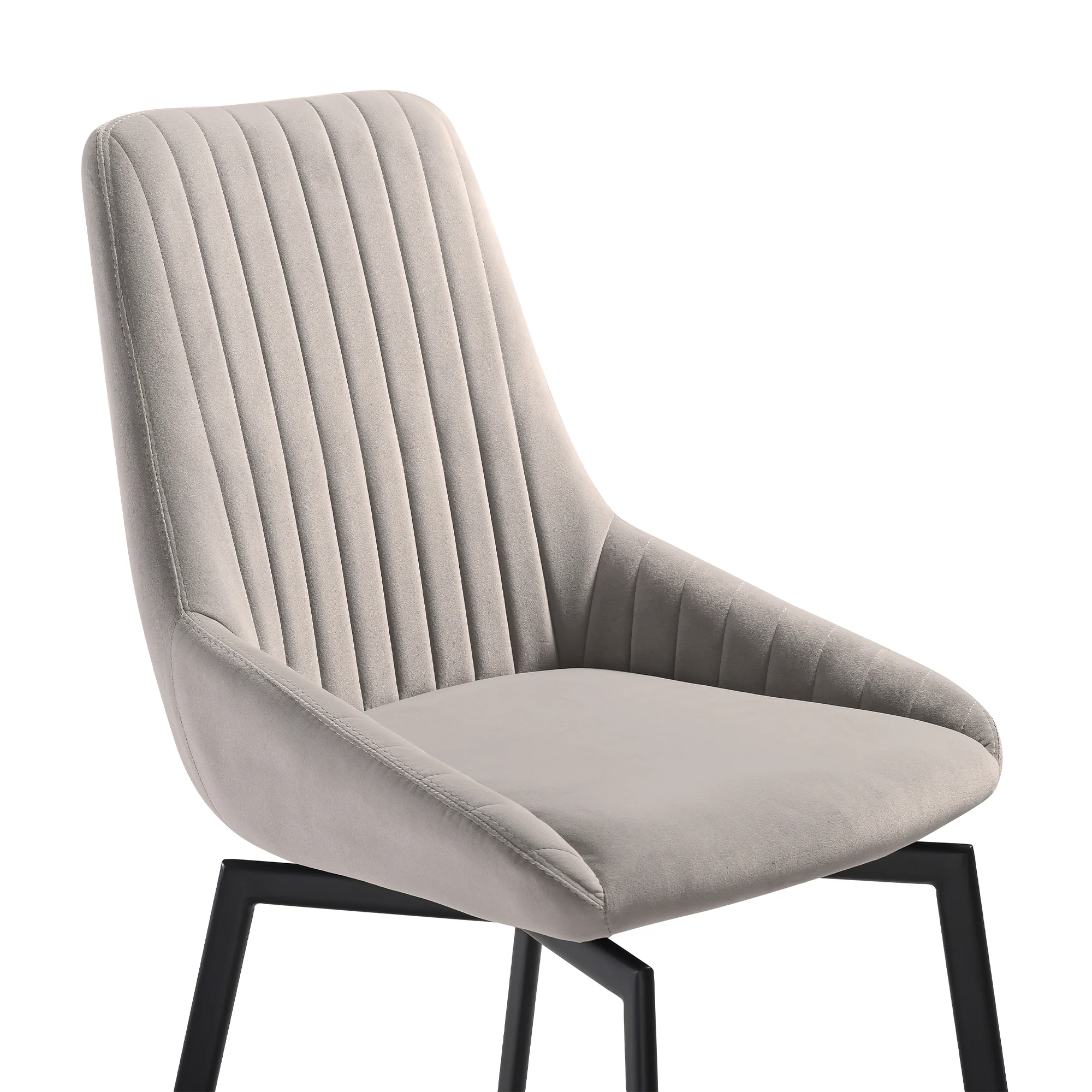 Esme Susie 5 Piece Dining Set with Gray Fabric Chairs By Armen Living - Image 7