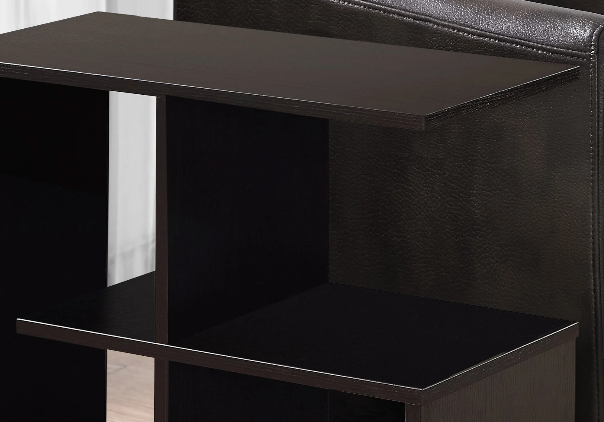 Espresso Accent Table With Open Shelves By Homeroots - Image 2
