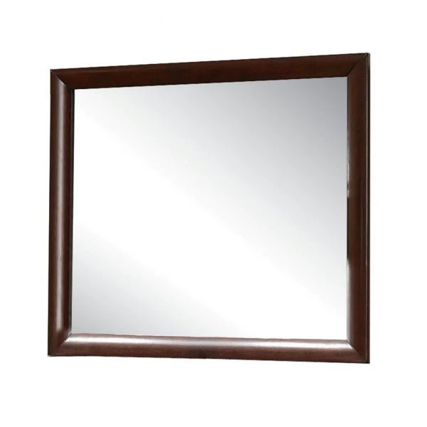 Espresso And Clear Glass Mirror By Homeroots - Image 2