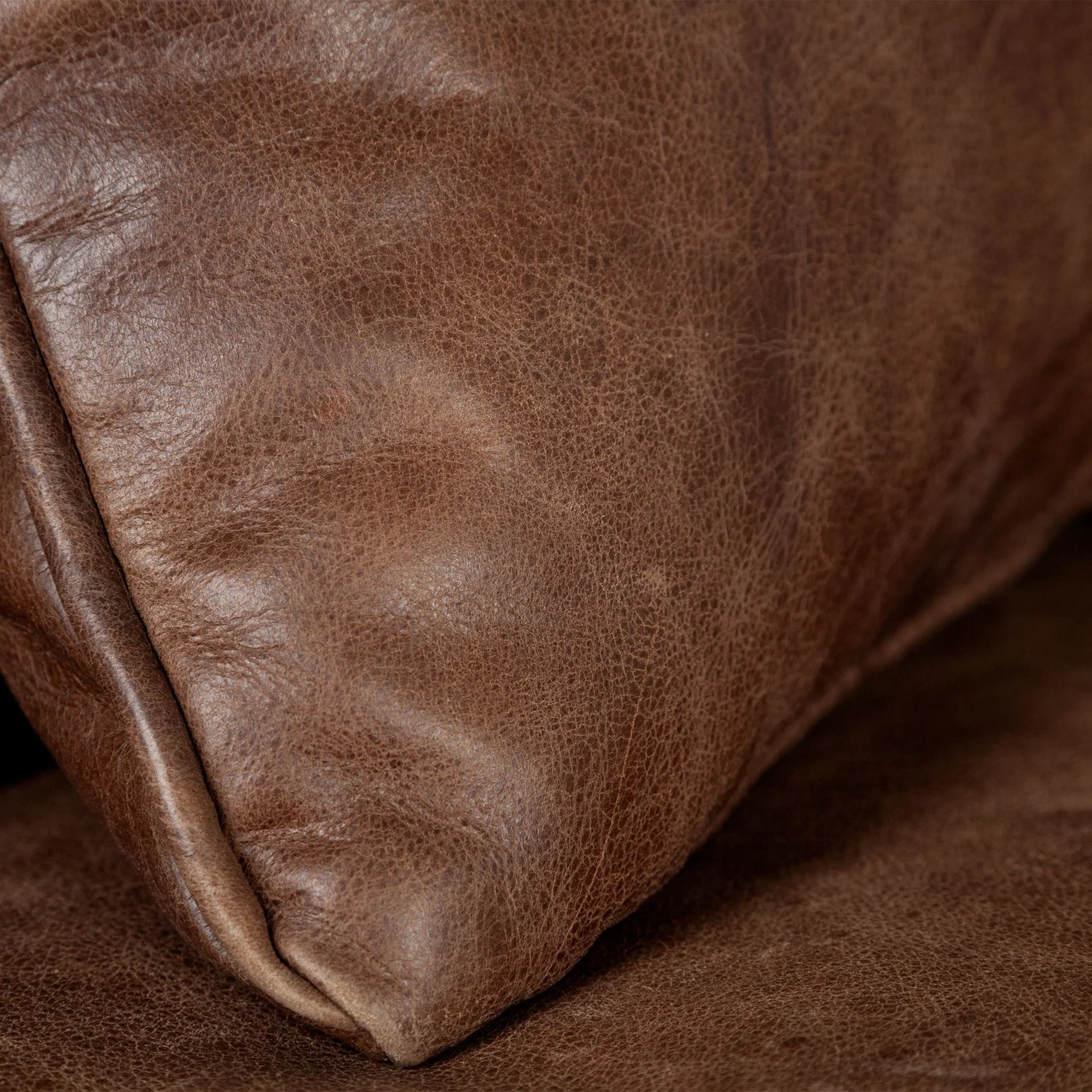 Espresso Brown Top-Grain Leather Wide Accent chair with Wooden Frame and Iron Legs By Homeroots - Image 4