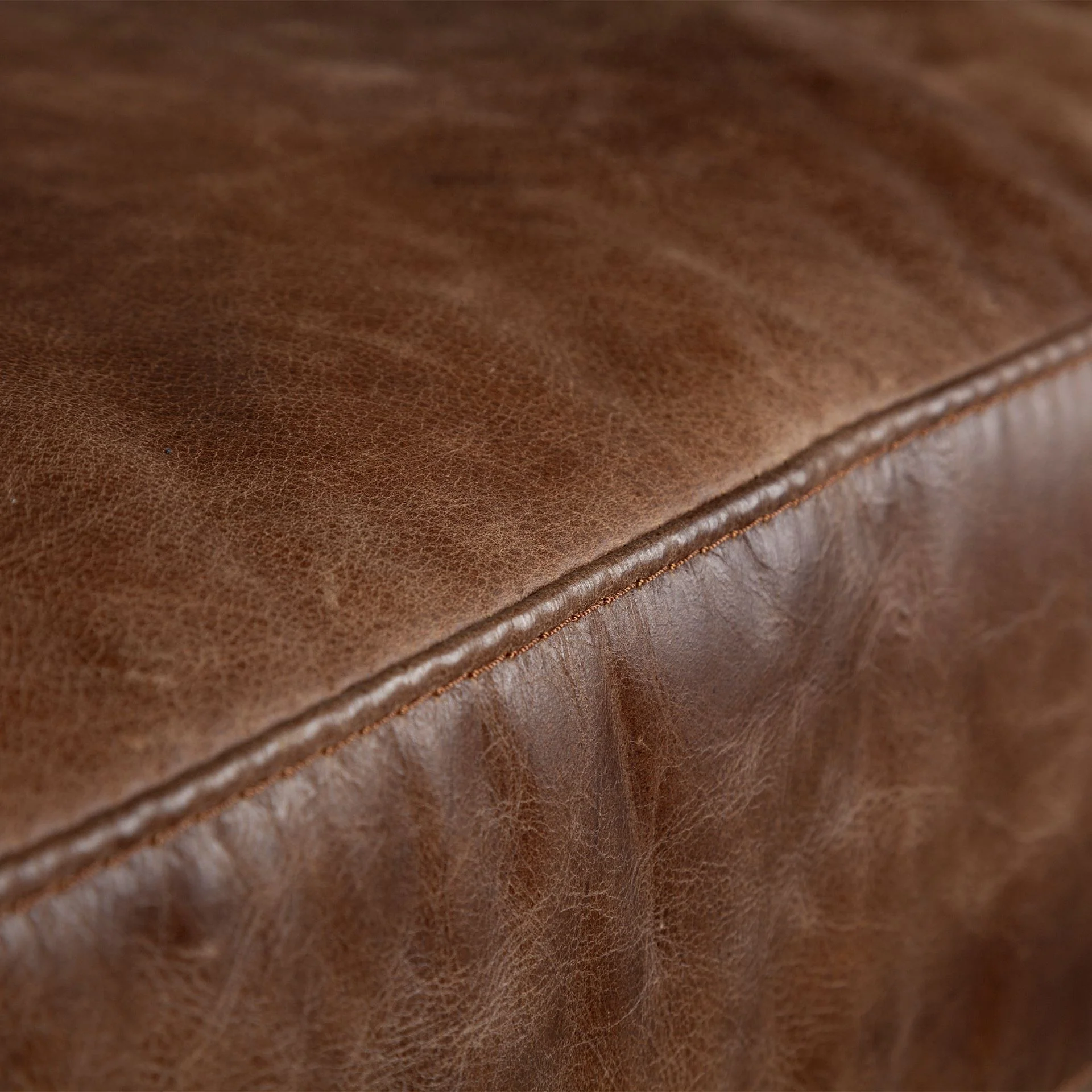 Espresso Brown Top-Grain Leather Wide Accent chair with Wooden Frame and Iron Legs By Homeroots - Image 5
