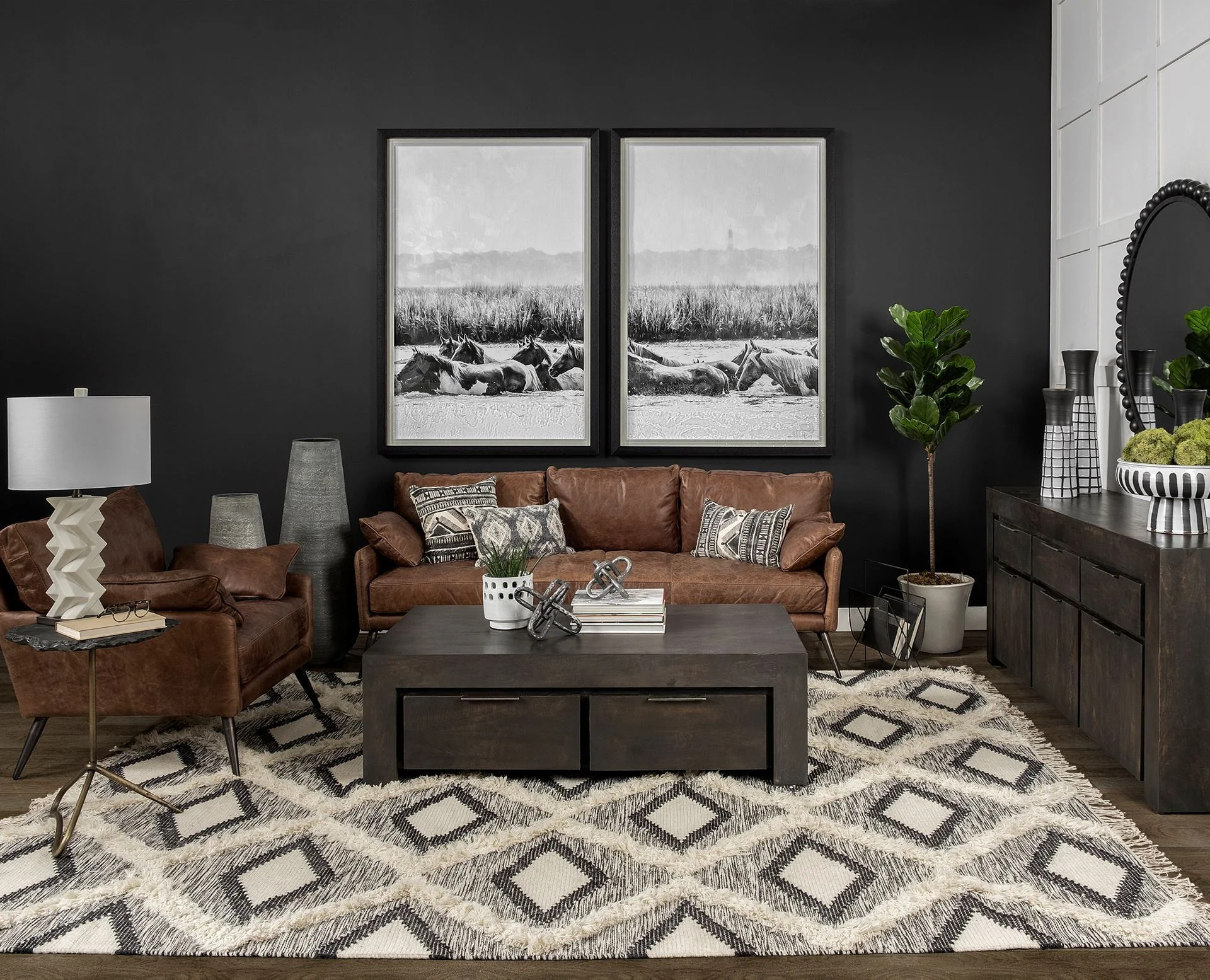 Espresso Brown Top-Grain Leather Wide Accent chair with Wooden Frame and Iron Legs By Homeroots - Image 6