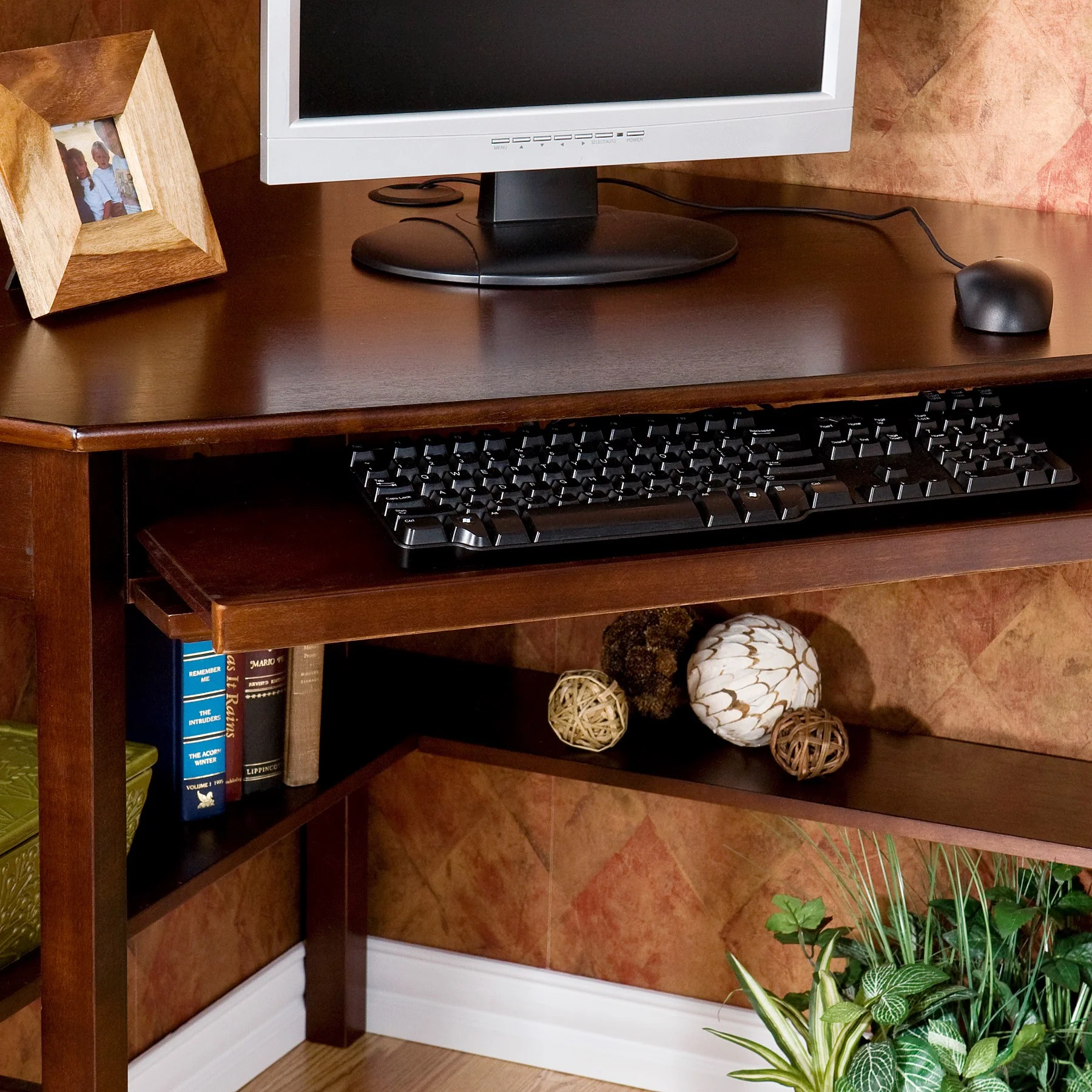 Espresso Corner Computer Desk By Homeroots - Image 2