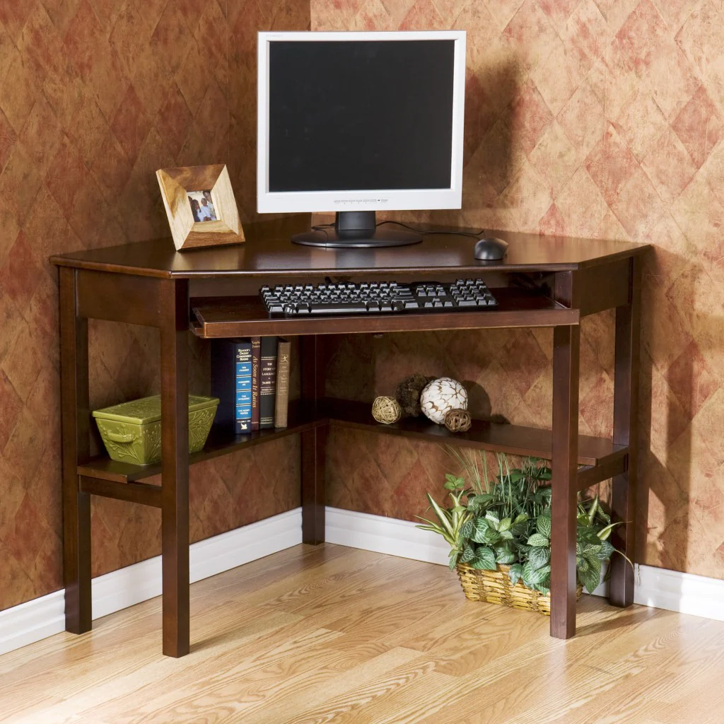 Espresso Corner Computer Desk By Homeroots - Image 3