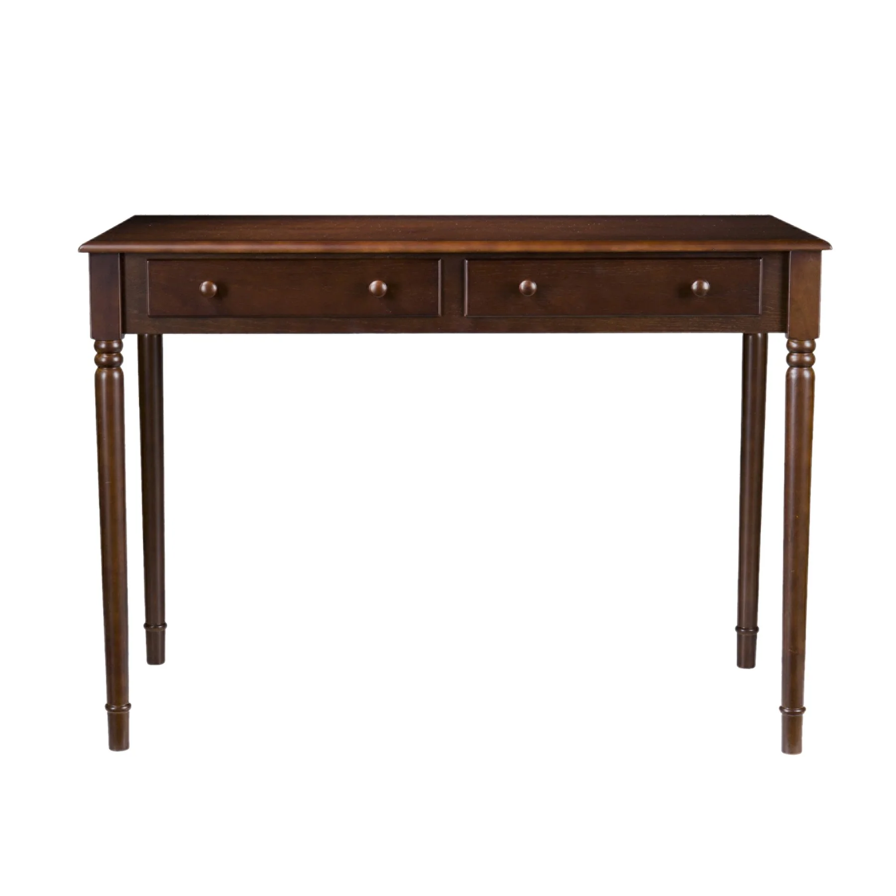 Espresso Desk with Drawers By Homeroots - Image 4