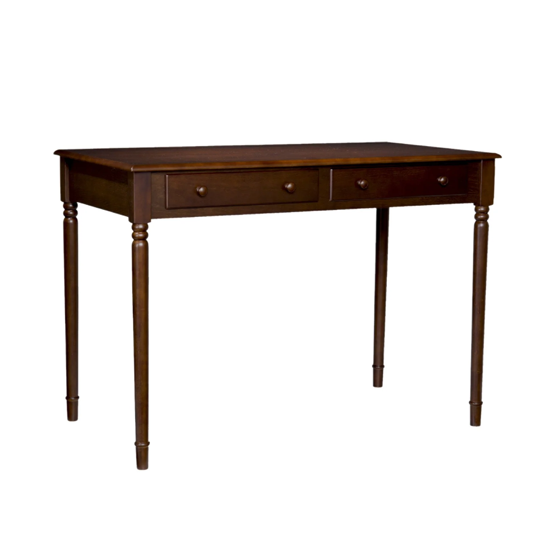 Espresso Desk with Drawers By Homeroots - Image 5