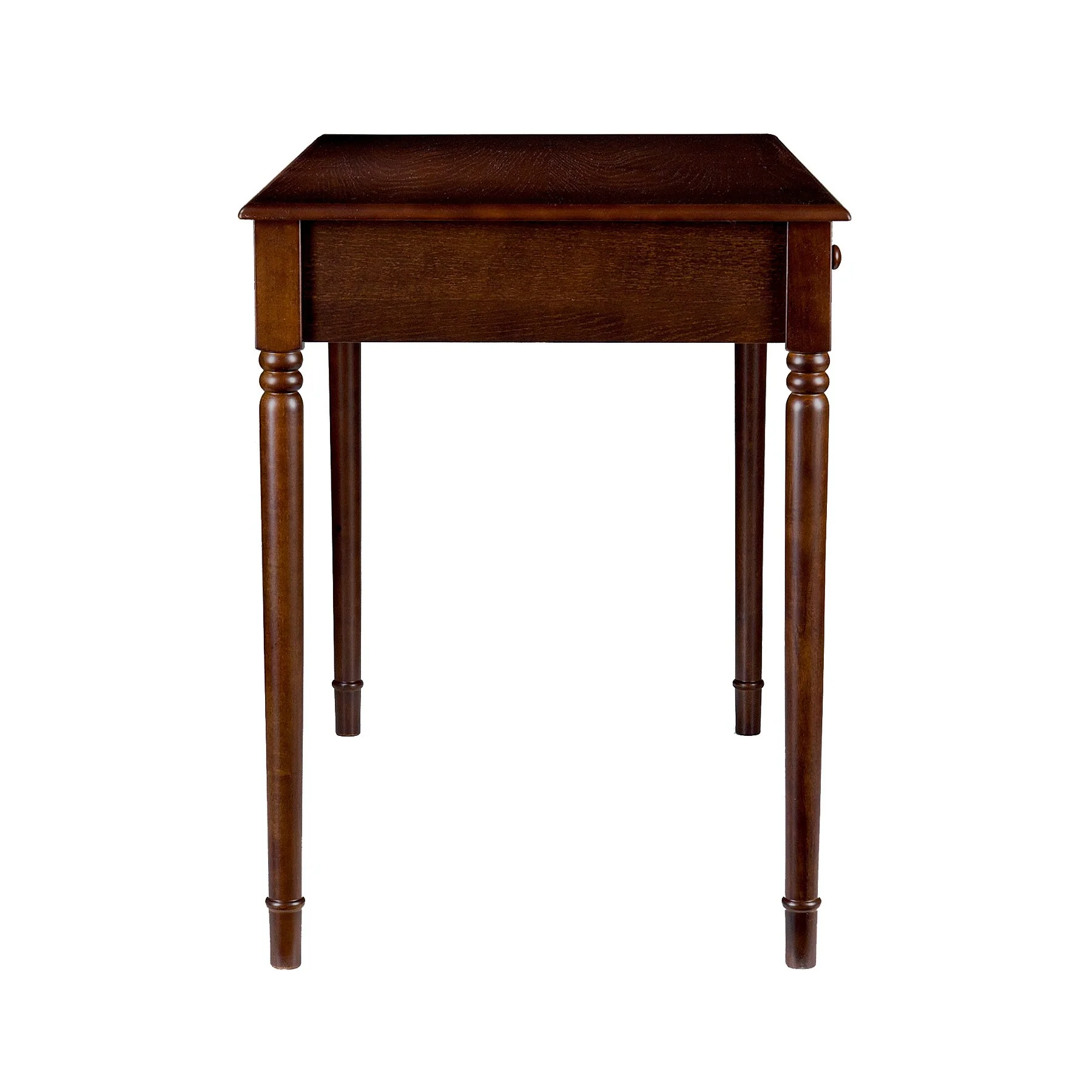 Espresso Desk with Drawers By Homeroots - Image 6
