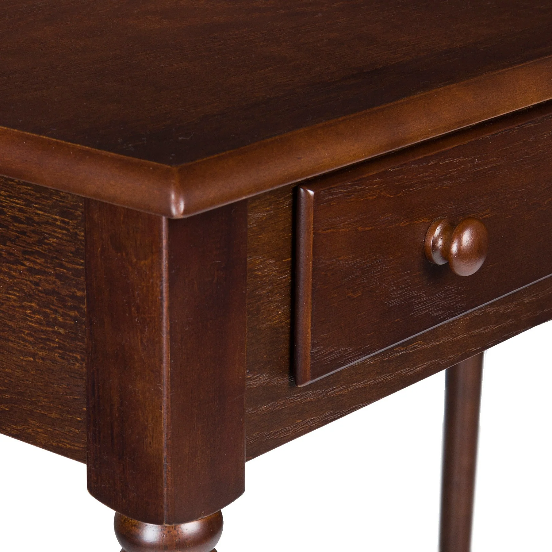 Espresso Desk with Drawers By Homeroots - Image 8