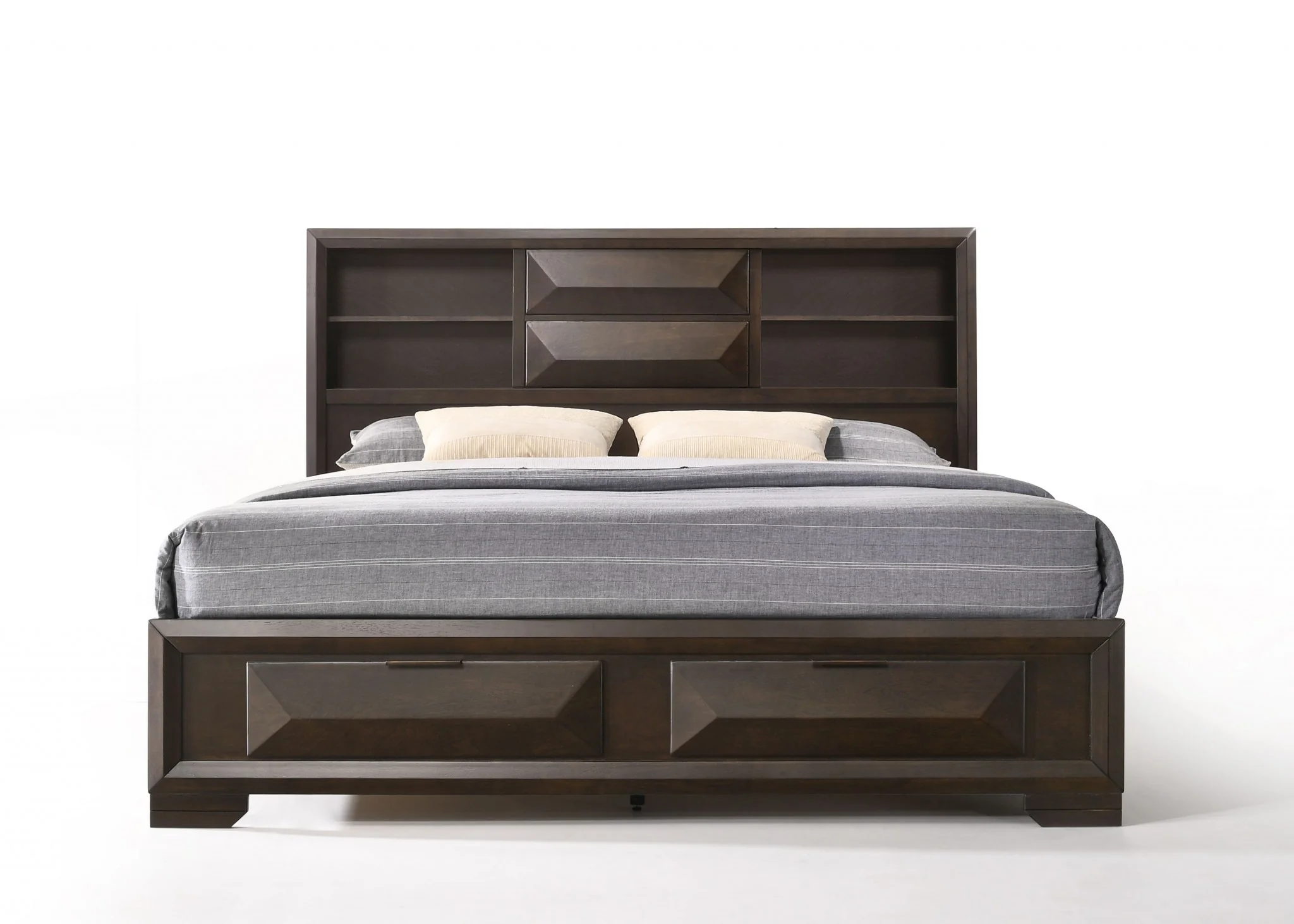 Espresso Eastern King Storage Bed By Homeroots - Image 4