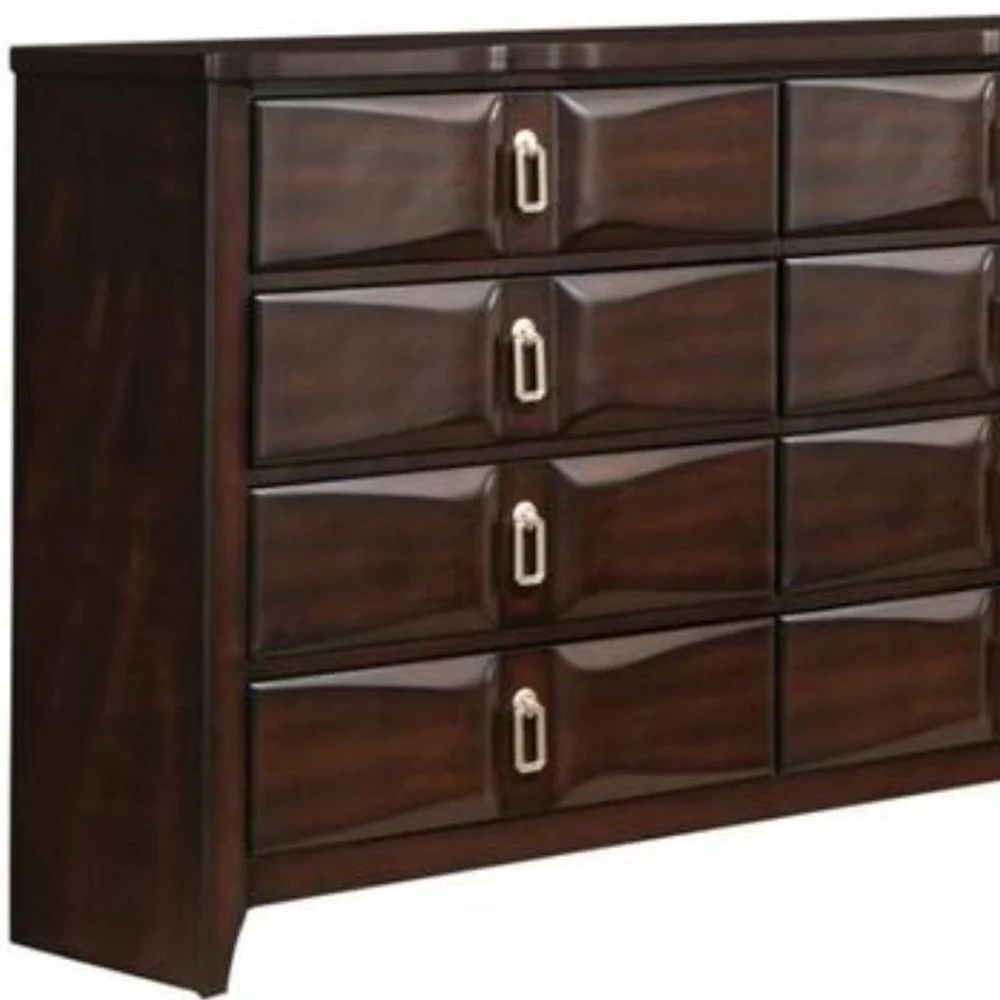 Espresso Eight Drawer Double Dresser By Homeroots - Image 2