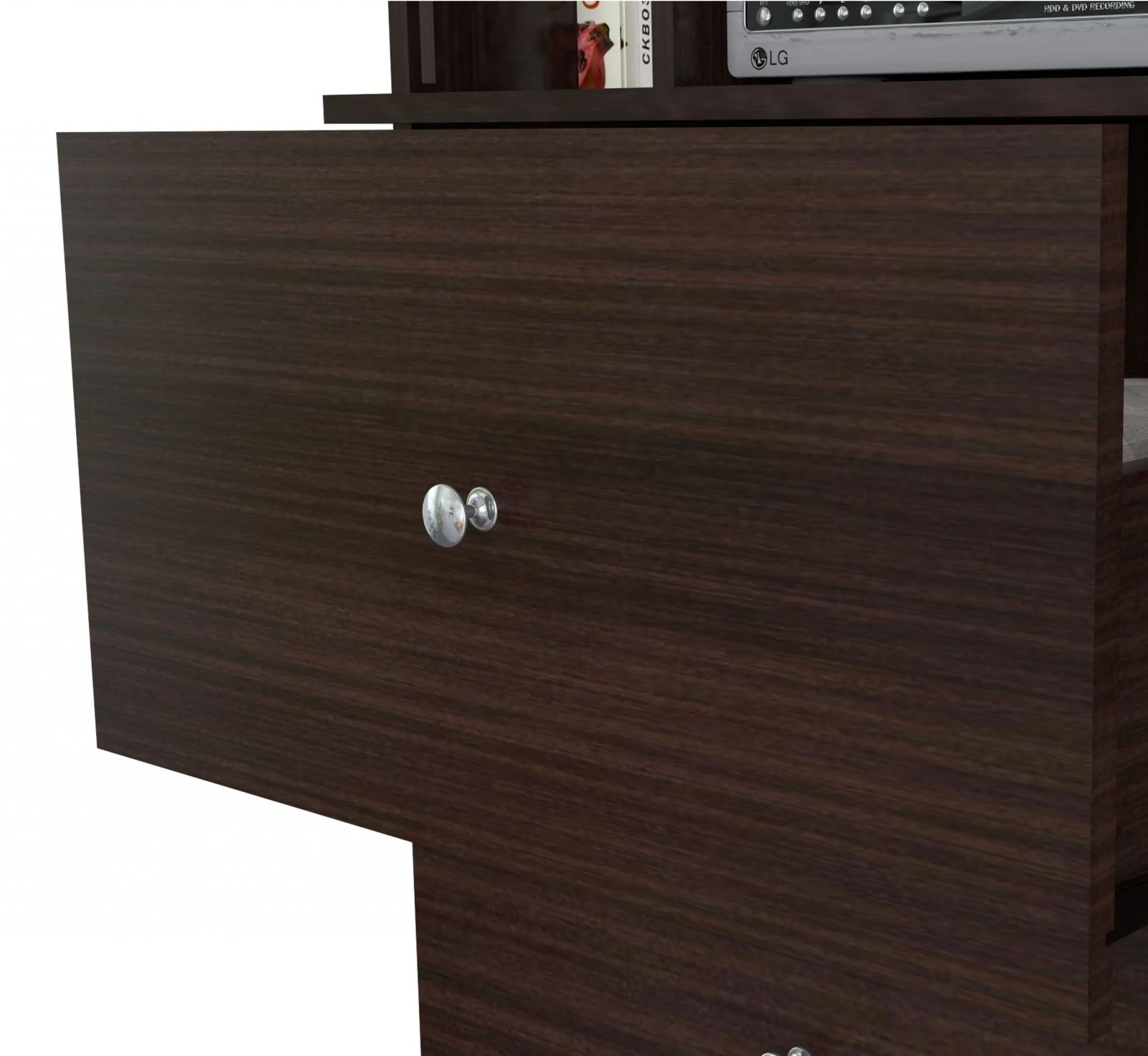 Espresso Finish Wood Four Drawer Armoire Dresser By Homeroots - Image 4