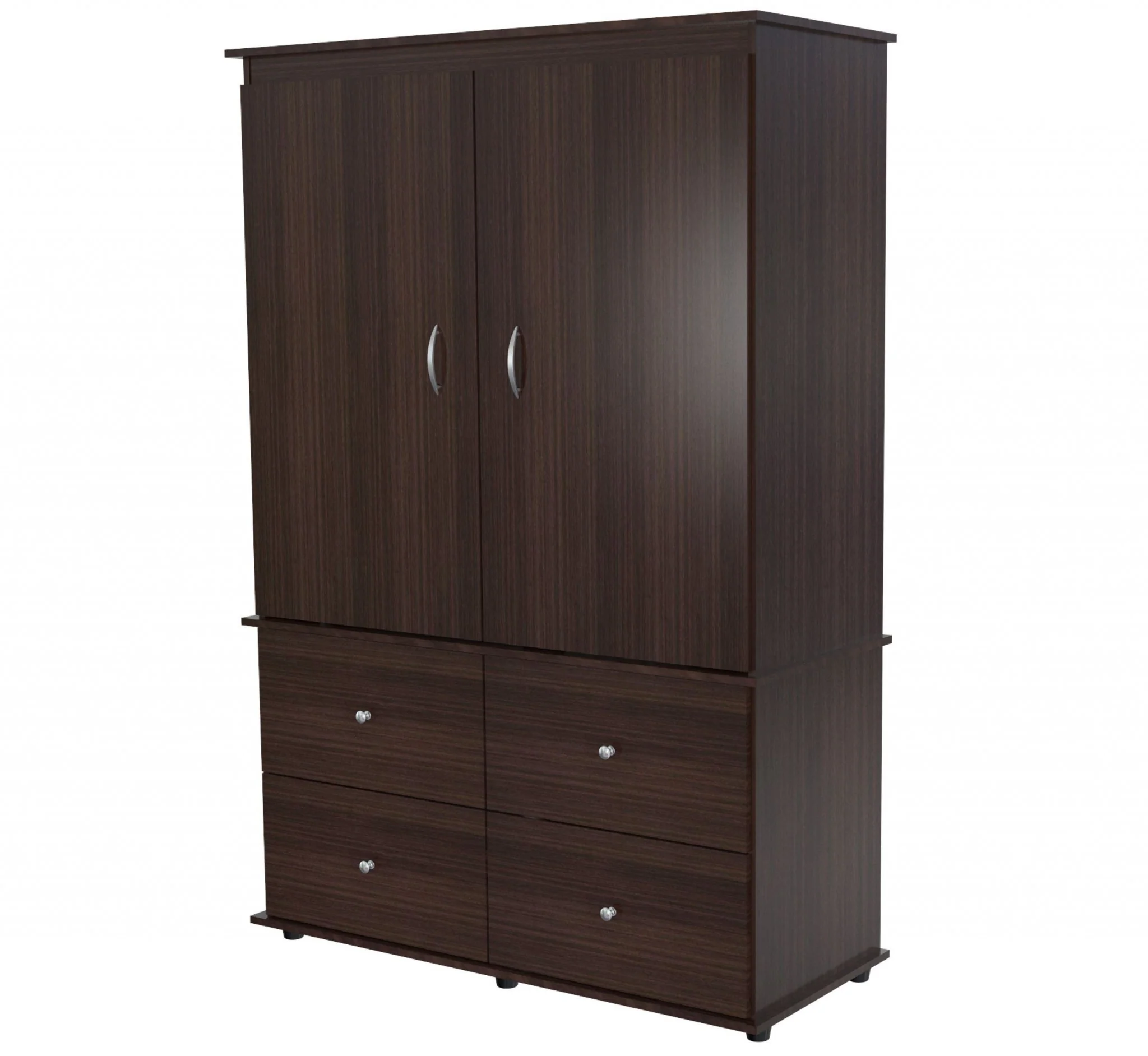 Espresso Finish Wood Four Drawer Armoire Dresser By Homeroots - Image 9