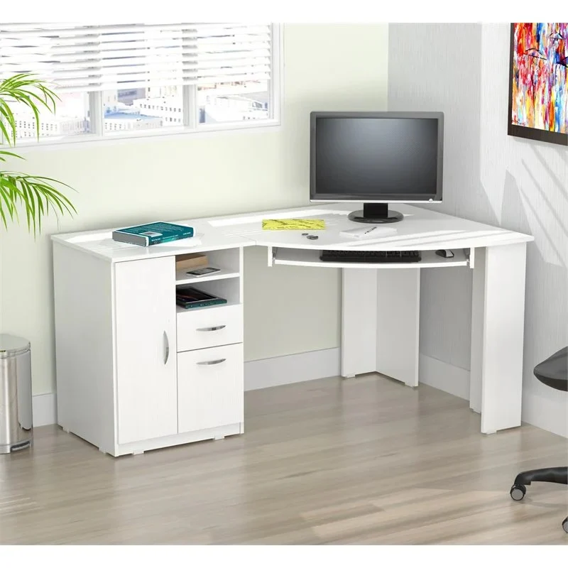 Espresso Finish Wood L Shape Corner Computer Desk By Homeroots - Image 13