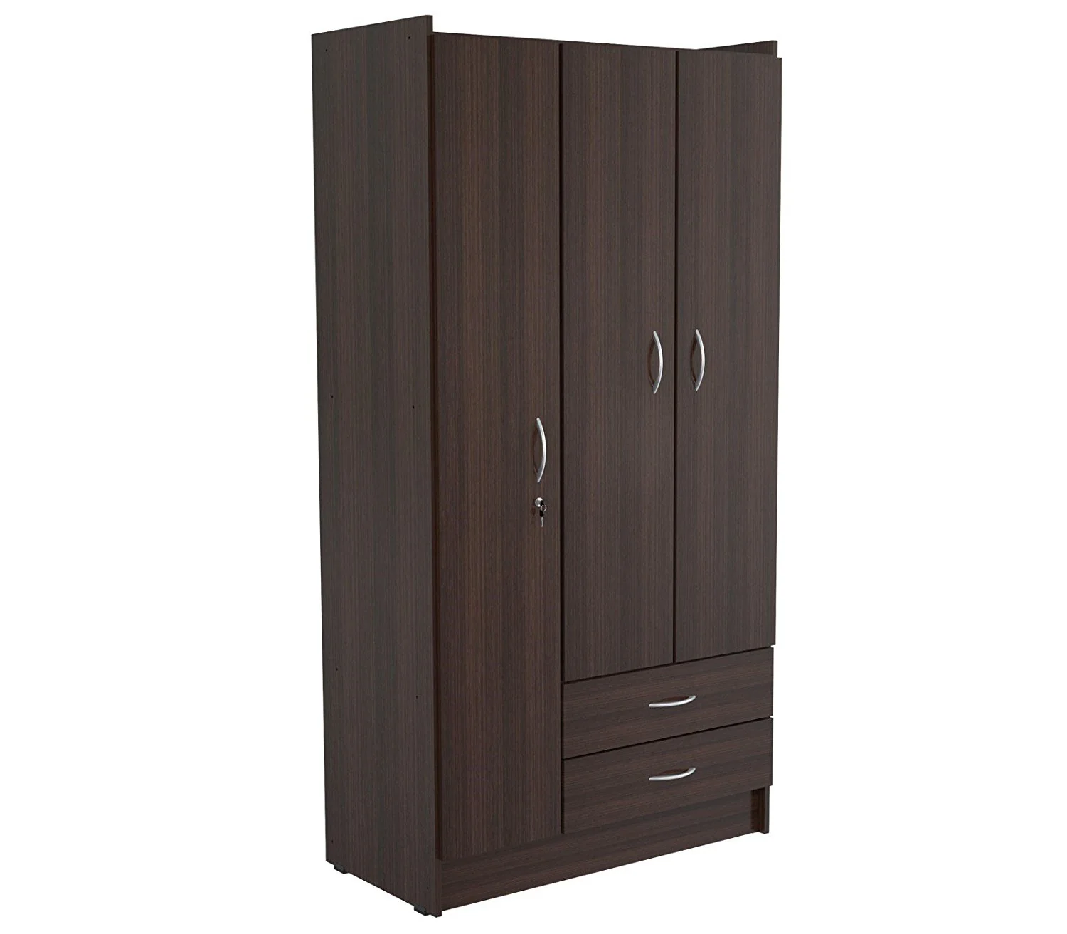 Espresso Finish Wood Wardrobe Armoire By Homeroots - Image 3