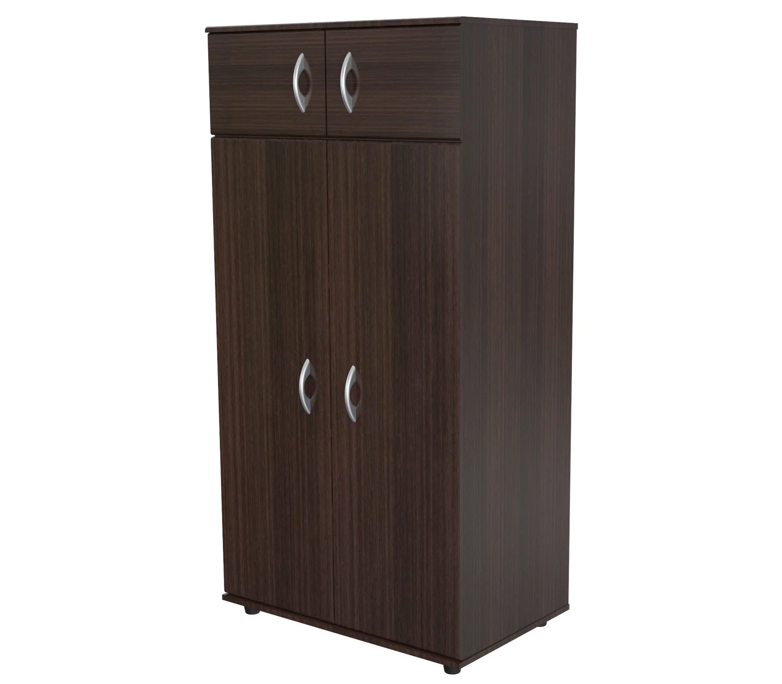 Espresso Finish Wood Wardrobe With Four Doors By Homeroots - Image 3