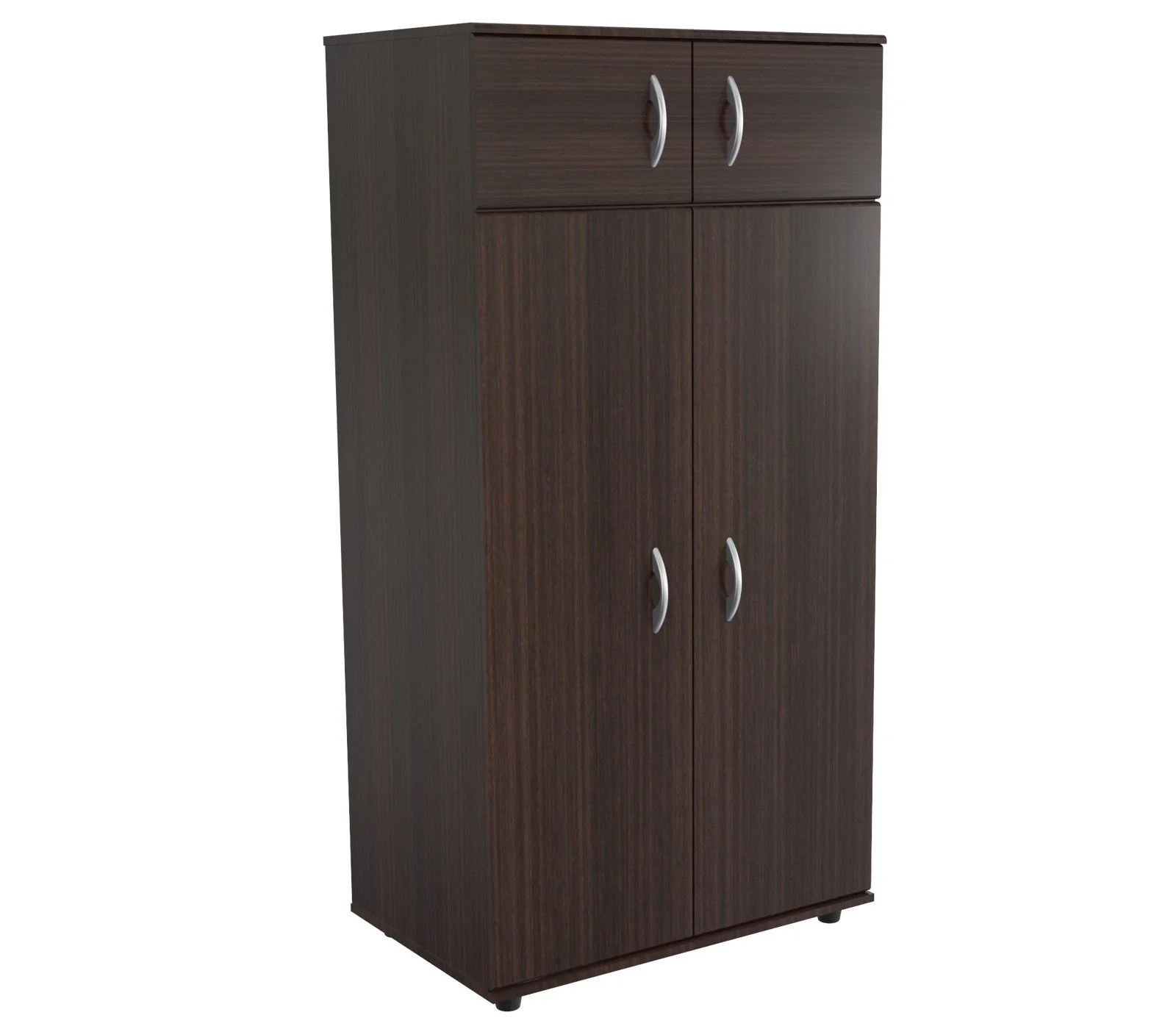 Espresso Finish Wood Wardrobe With Four Doors By Homeroots - Image 4