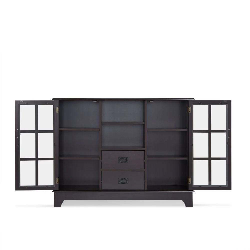 Espresso Mdf Cabinet By Homeroots - Image 2