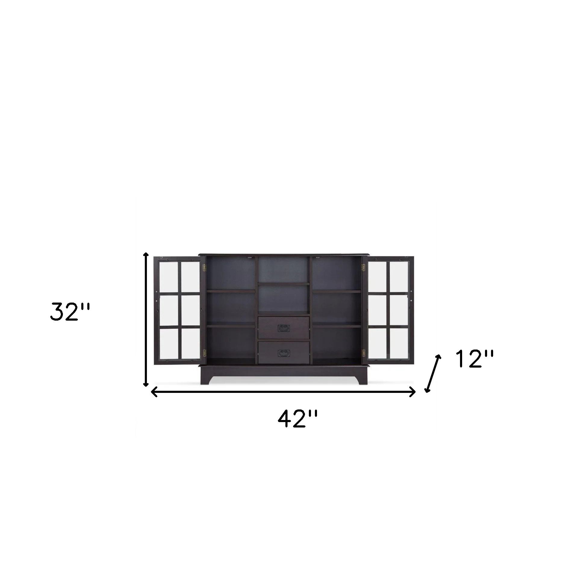 Espresso Mdf Cabinet By Homeroots - Image 3