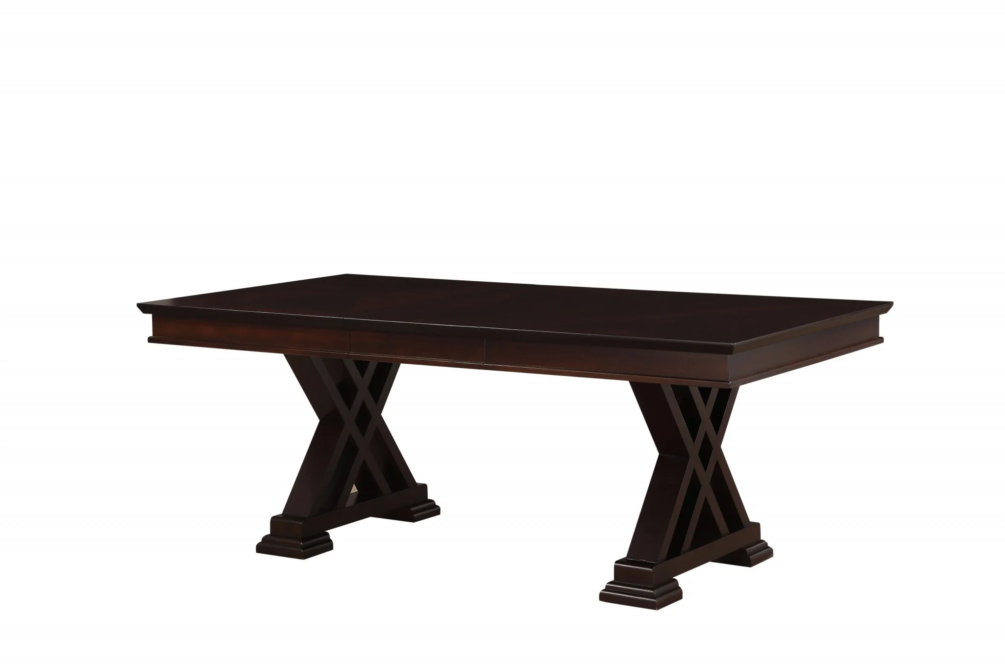 Espresso Poplar Dining Table By Homeroots - Image 2