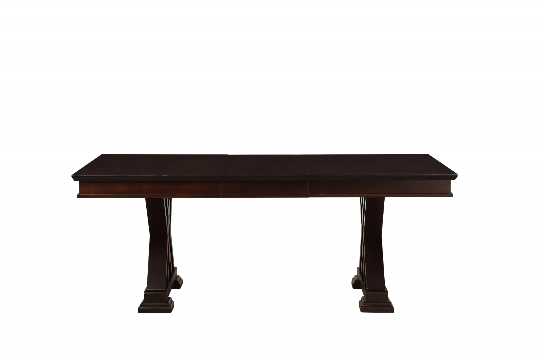 Espresso Poplar Dining Table By Homeroots - Image 4
