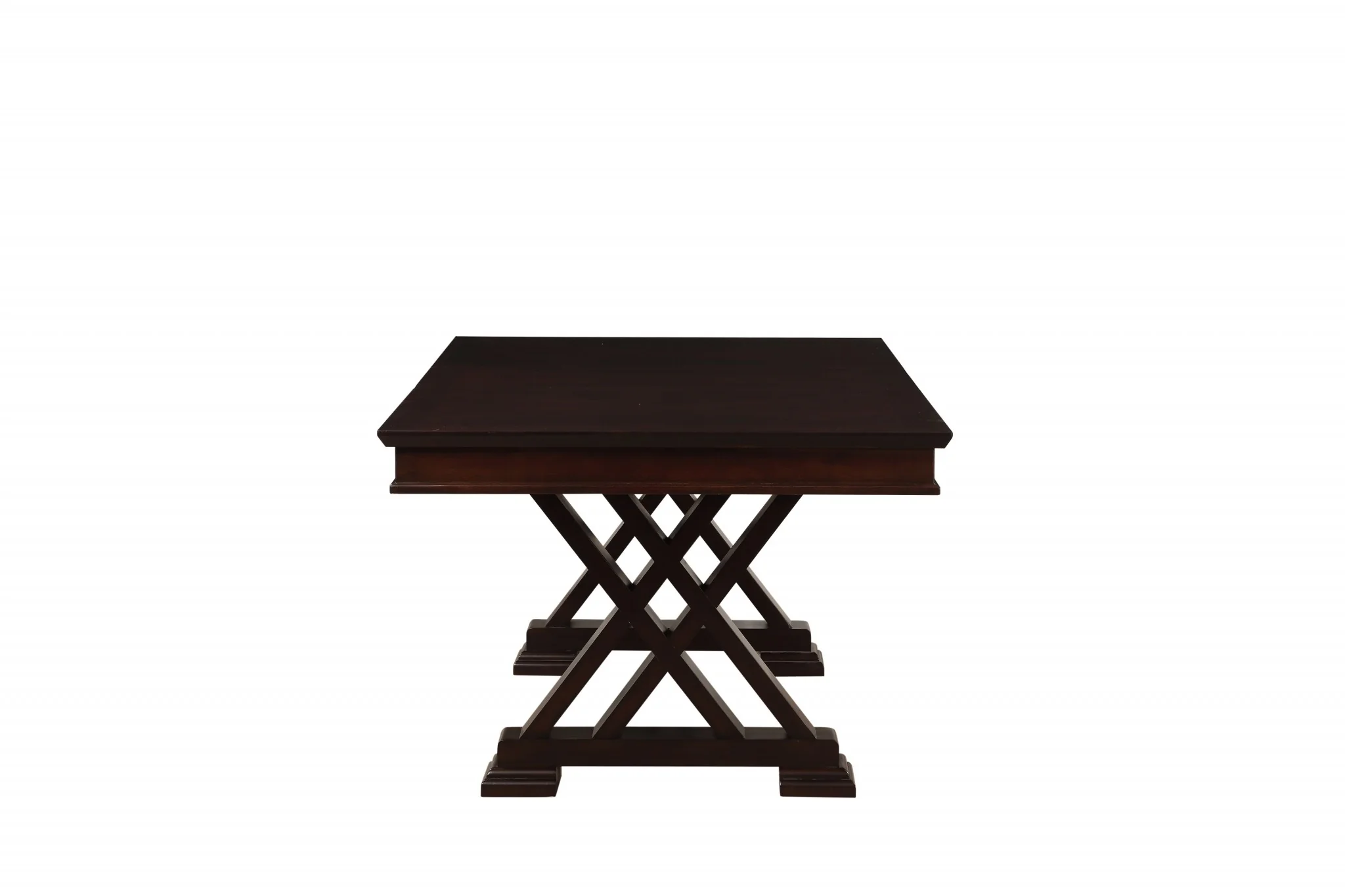 Espresso Poplar Dining Table By Homeroots - Image 6