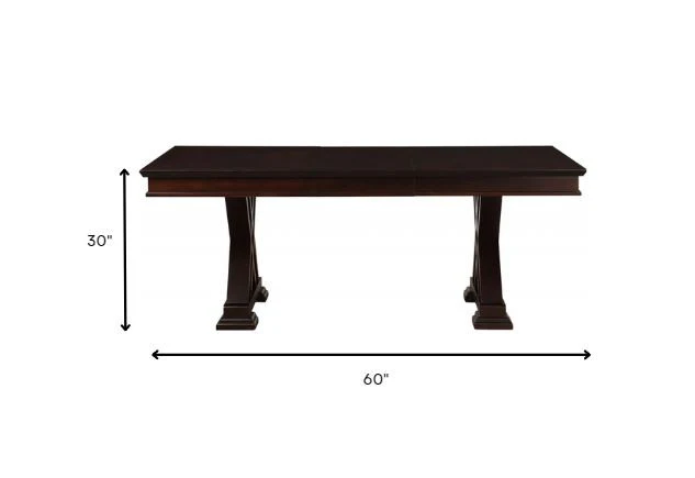 Espresso Poplar Dining Table By Homeroots - Image 7