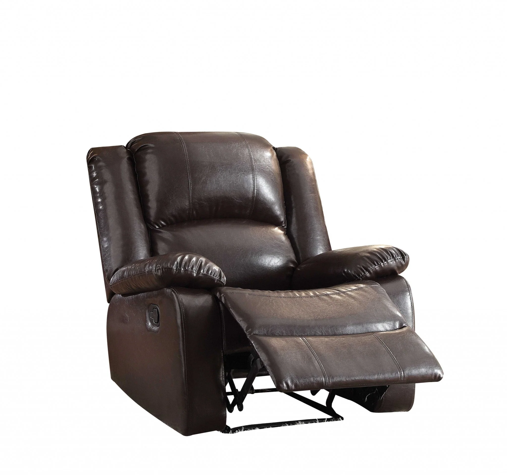 Espresso Pu Recliner By Homeroots - Image 2