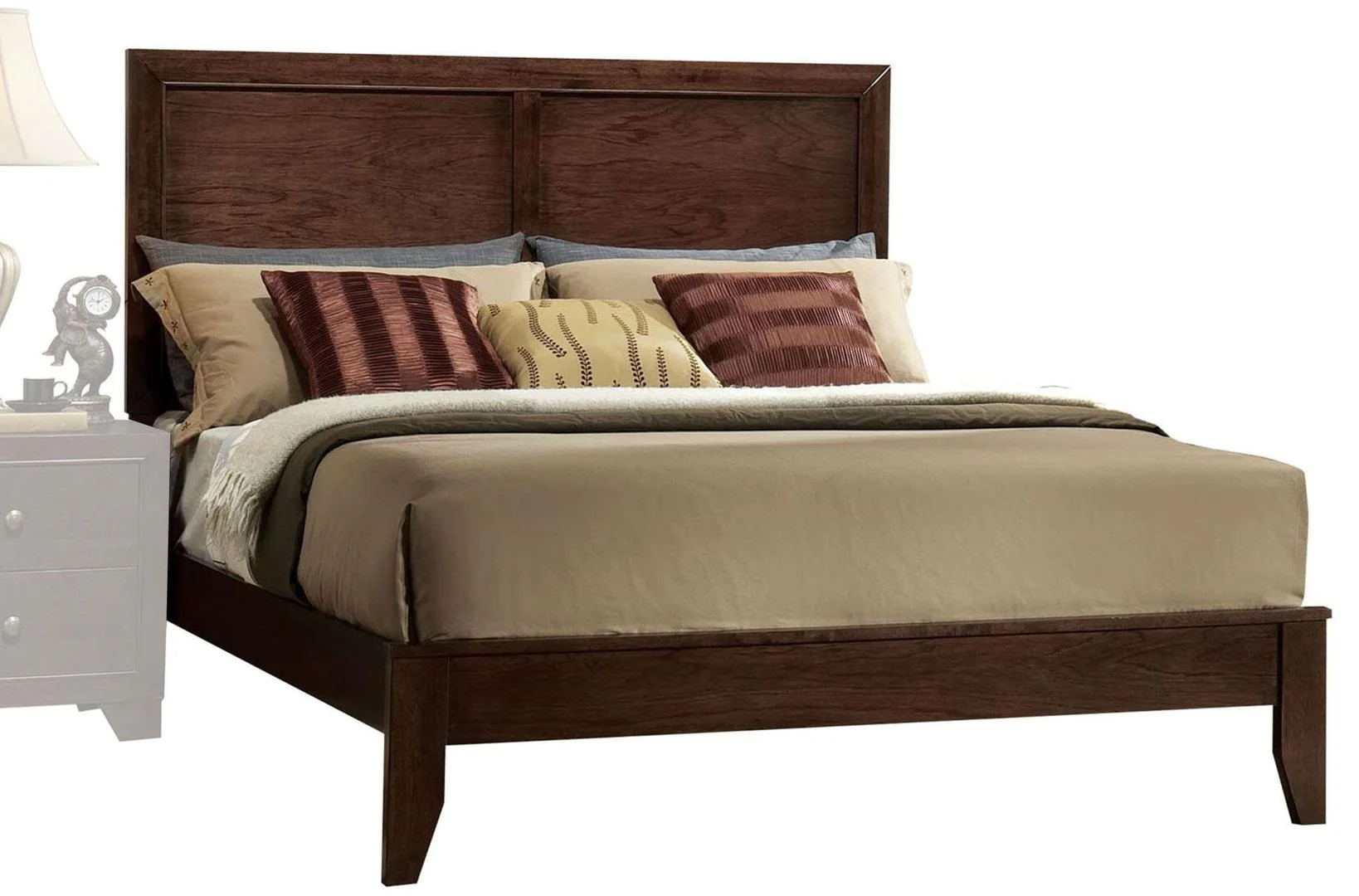 Espresso Rubber And Tropical Wood King Bed By Homeroots - Image 2