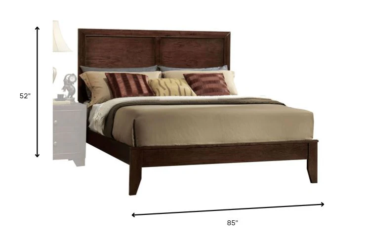 Espresso Rubber And Tropical Wood King Bed By Homeroots - Image 3