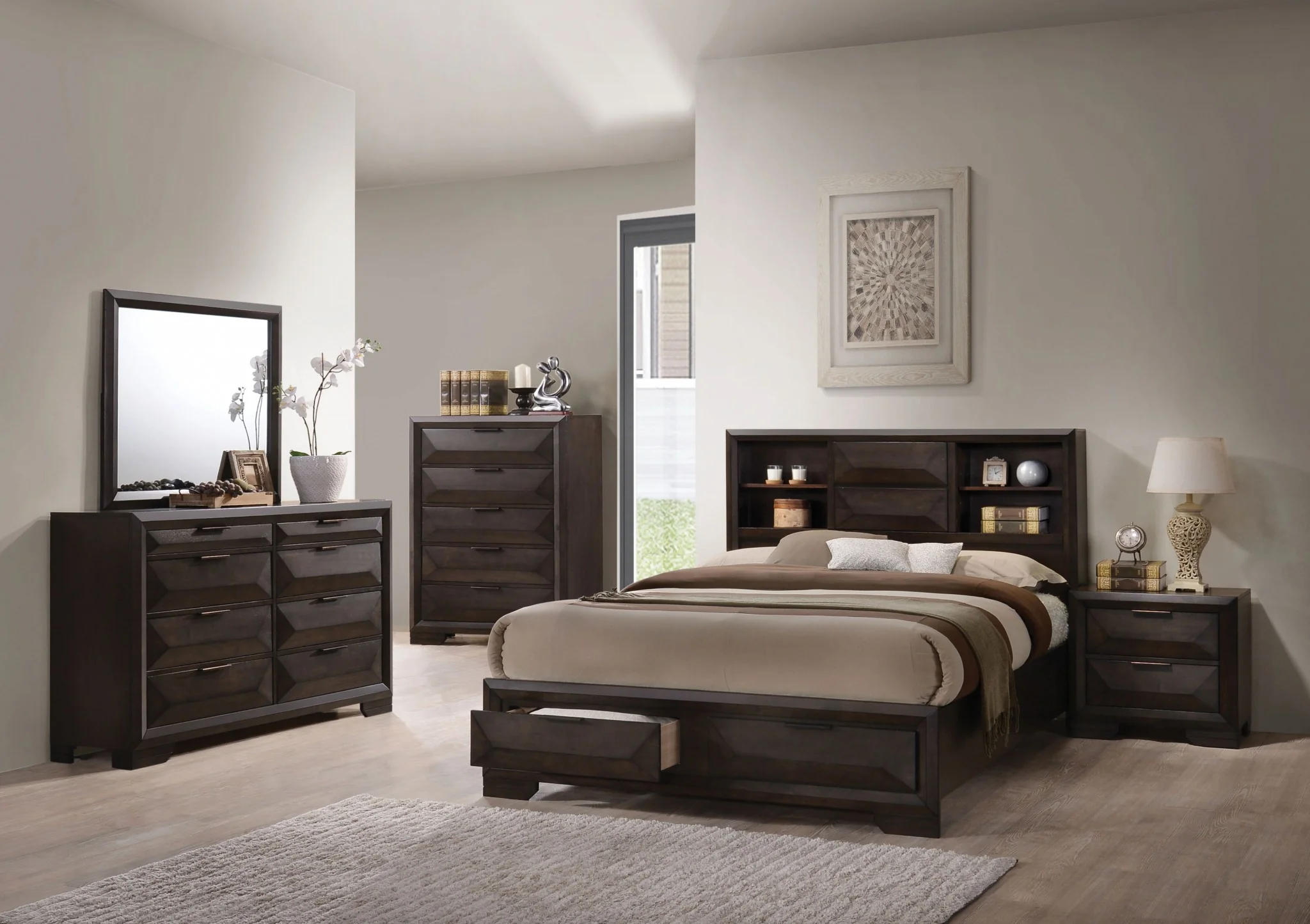 Espresso Rubber Wood Chest By Homeroots - 318727 - Image 4