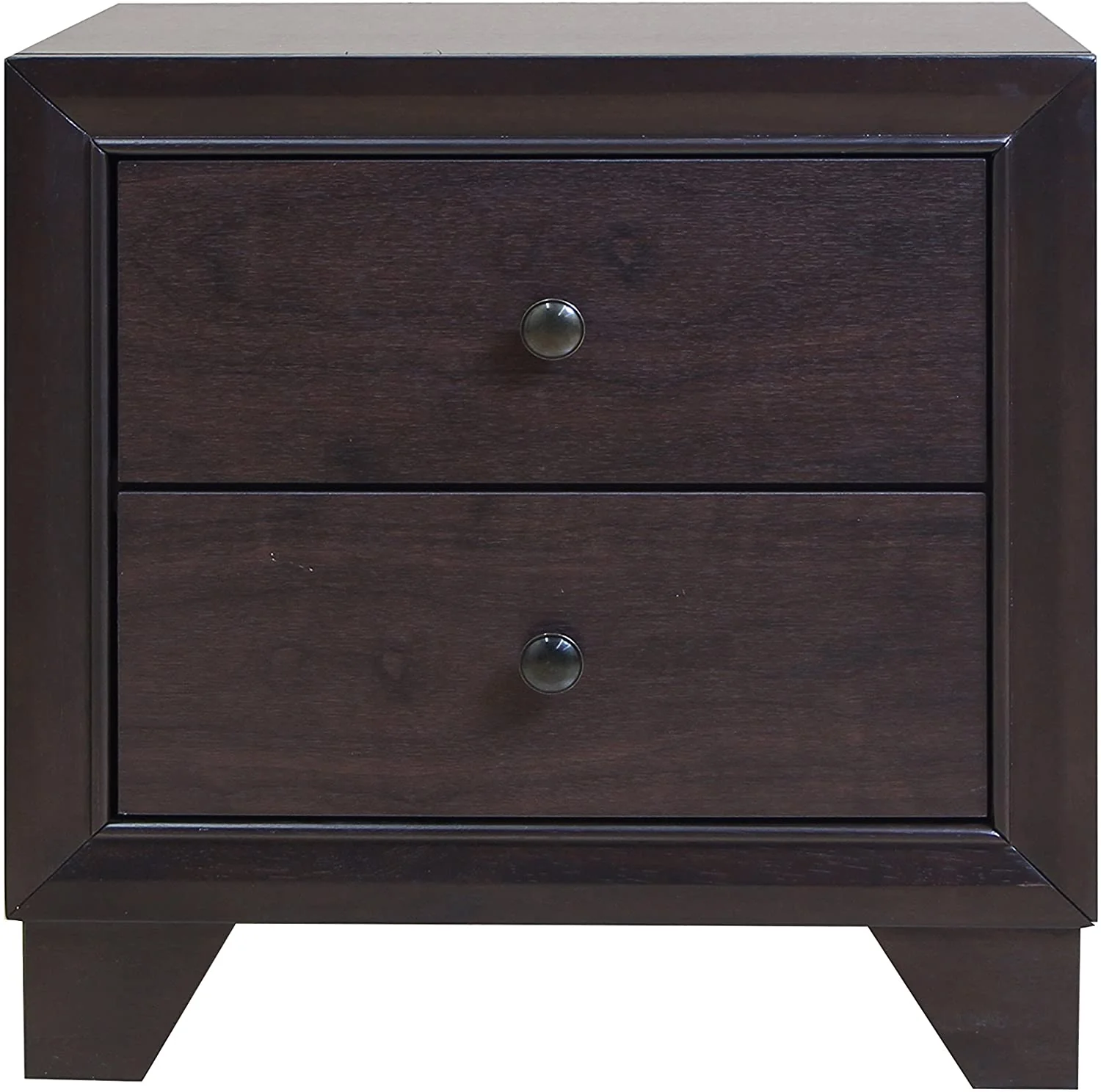 Espresso Rubber Wood Nightstand By Homeroots - 285542 - Image 2