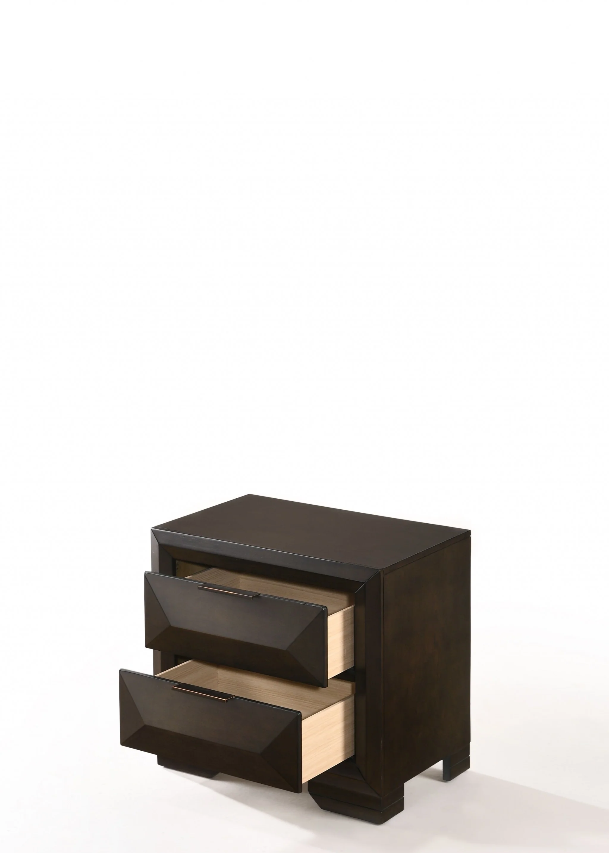 Espresso Rubber Wood Nightstand By Homeroots - 318724 - Image 2