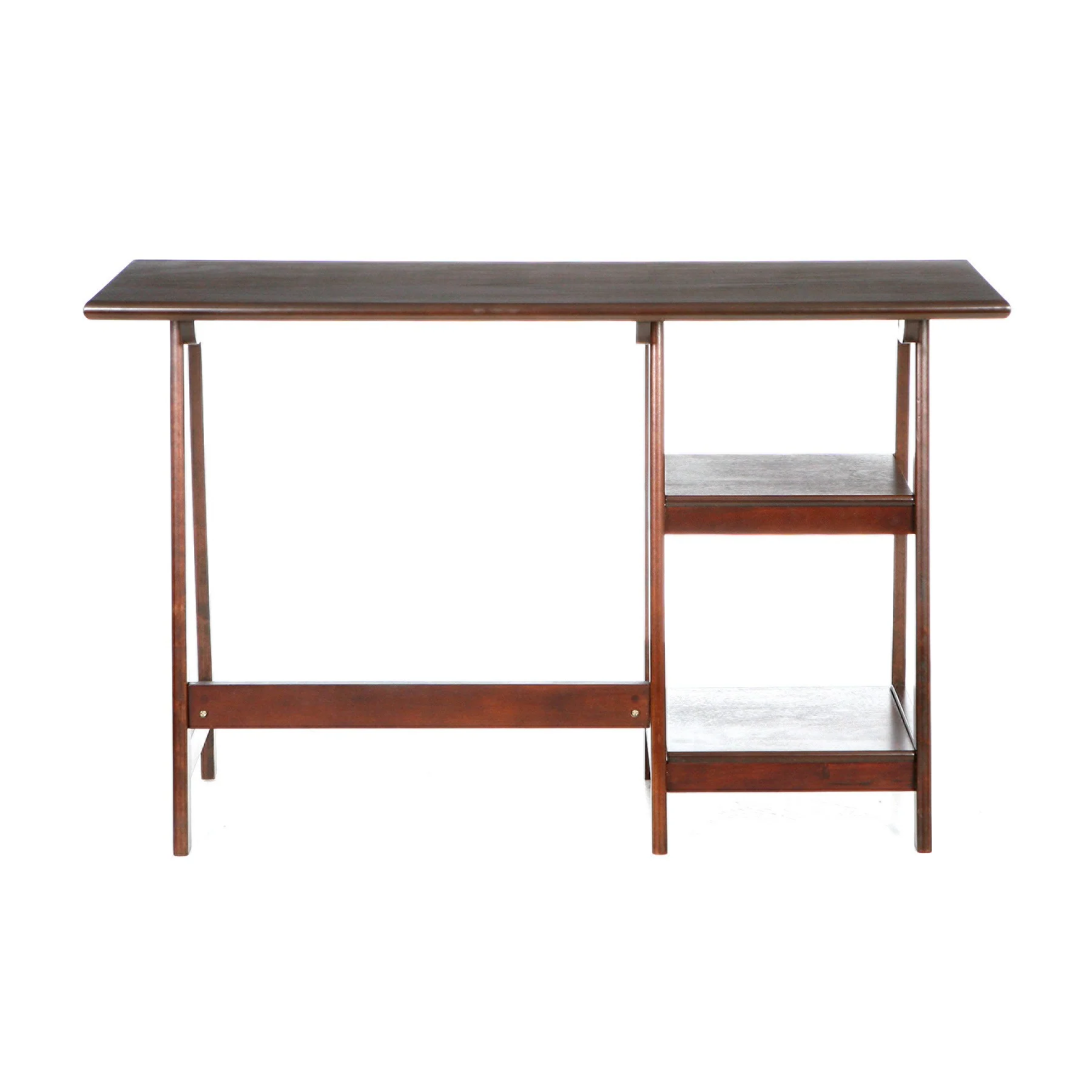 Espresso Sawhorse Desk By Homeroots - Image 7