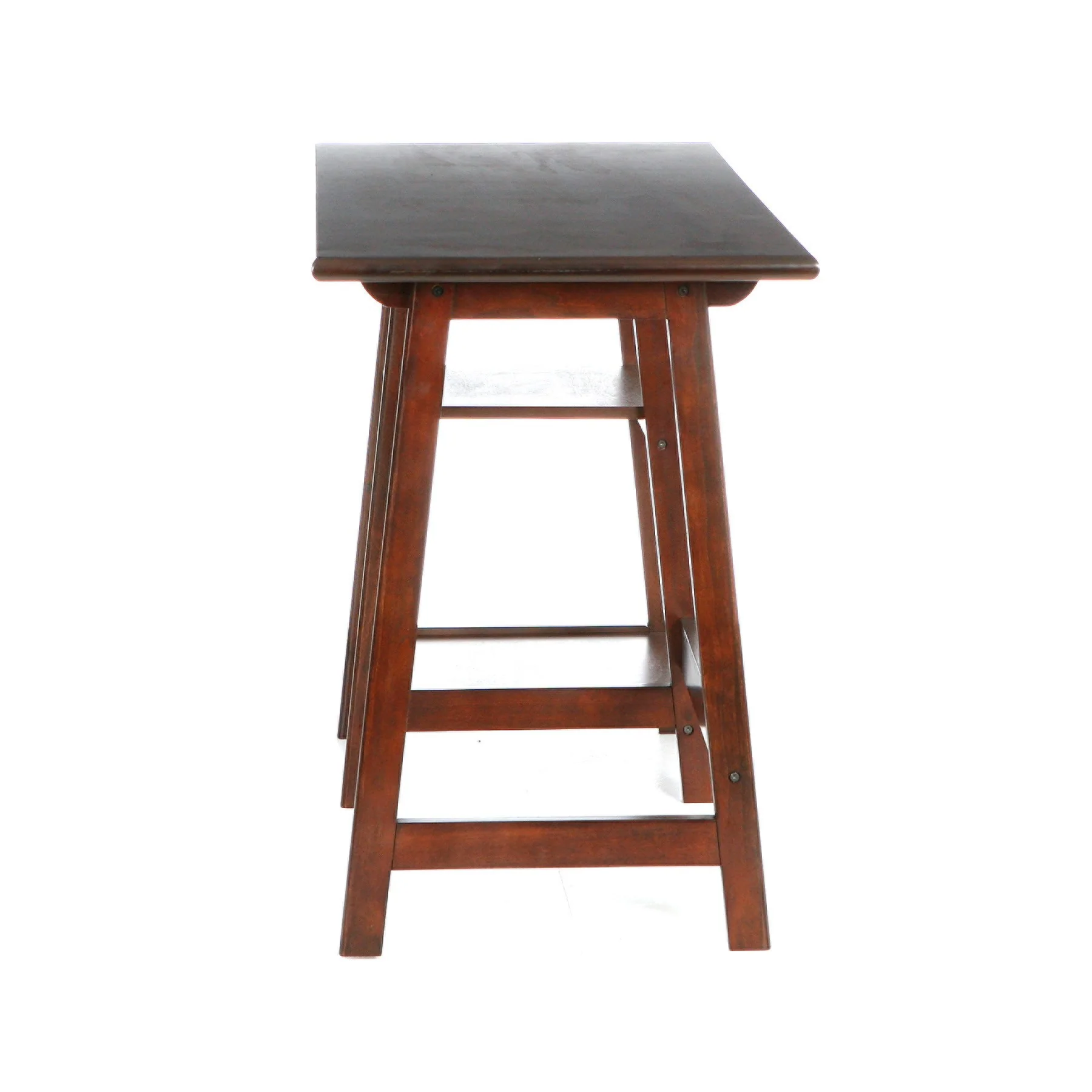 Espresso Sawhorse Desk By Homeroots - Image 8