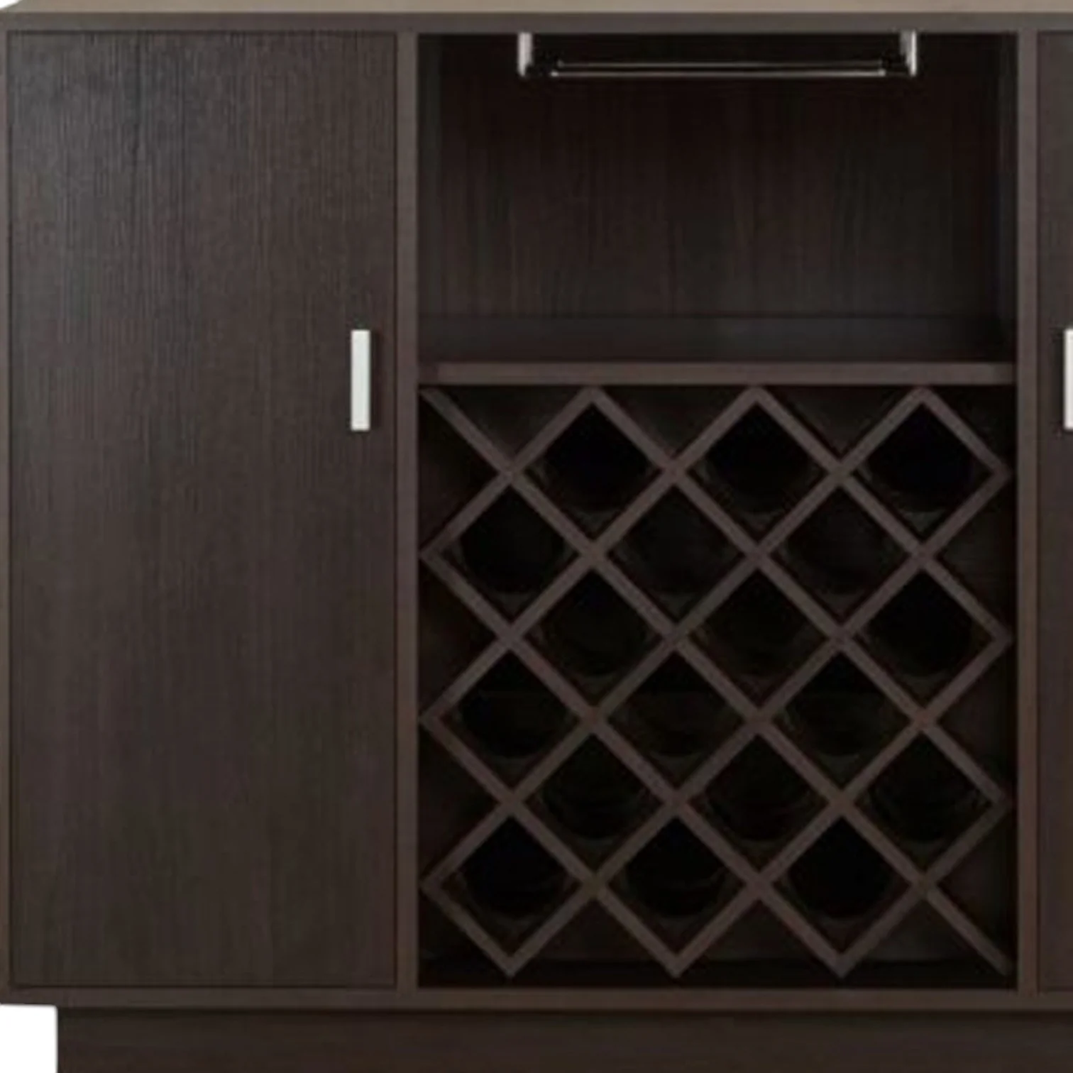 Espresso Server with Two Doors By Homeroots - Image 4