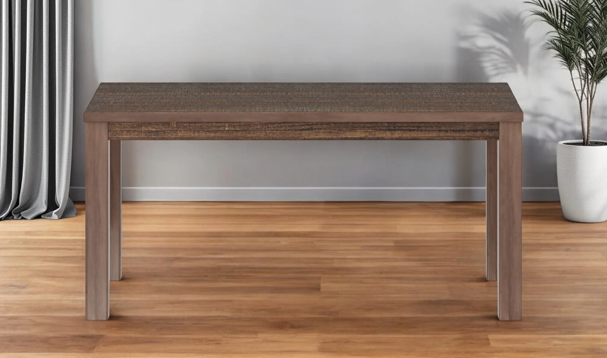 Espresso Solid Wood Dining Table By Homeroots - Image 2