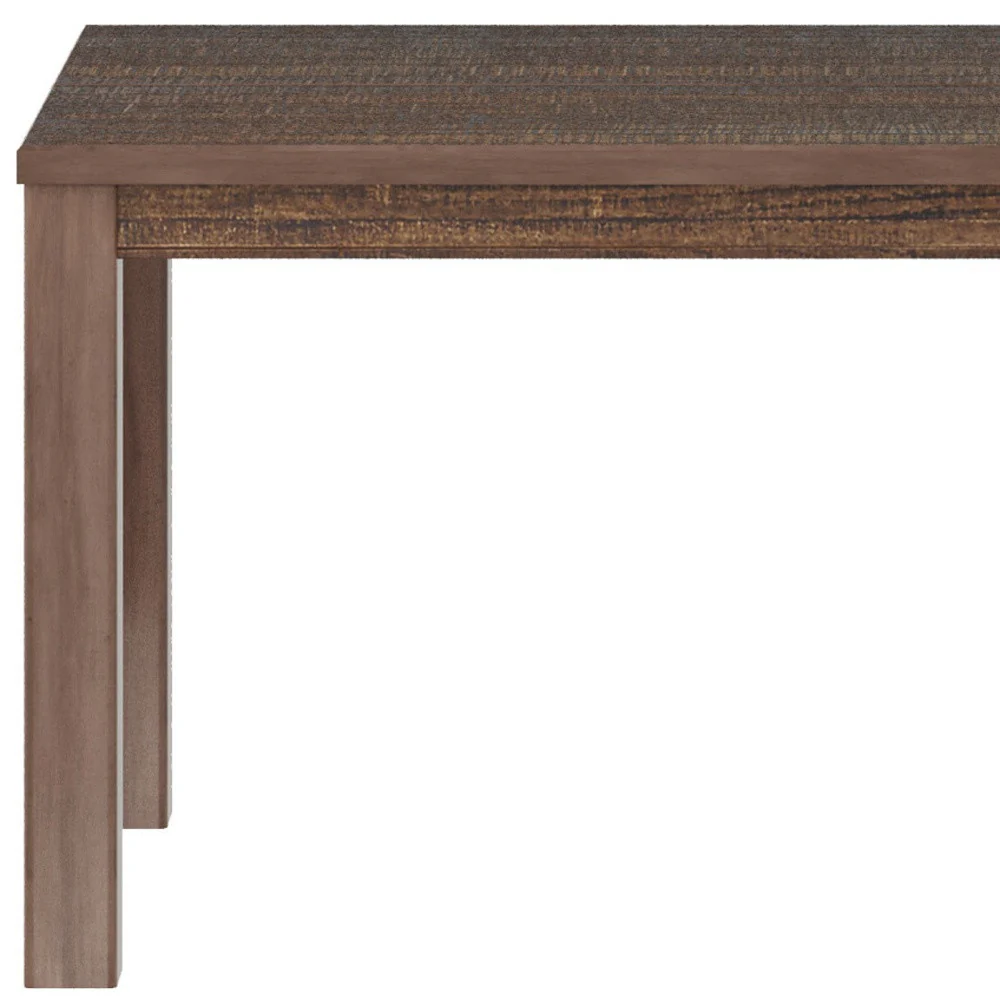 Espresso Solid Wood Dining Table By Homeroots - Image 4