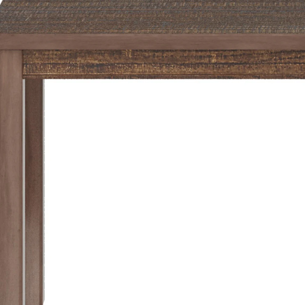 Espresso Solid Wood Dining Table By Homeroots - Image 5
