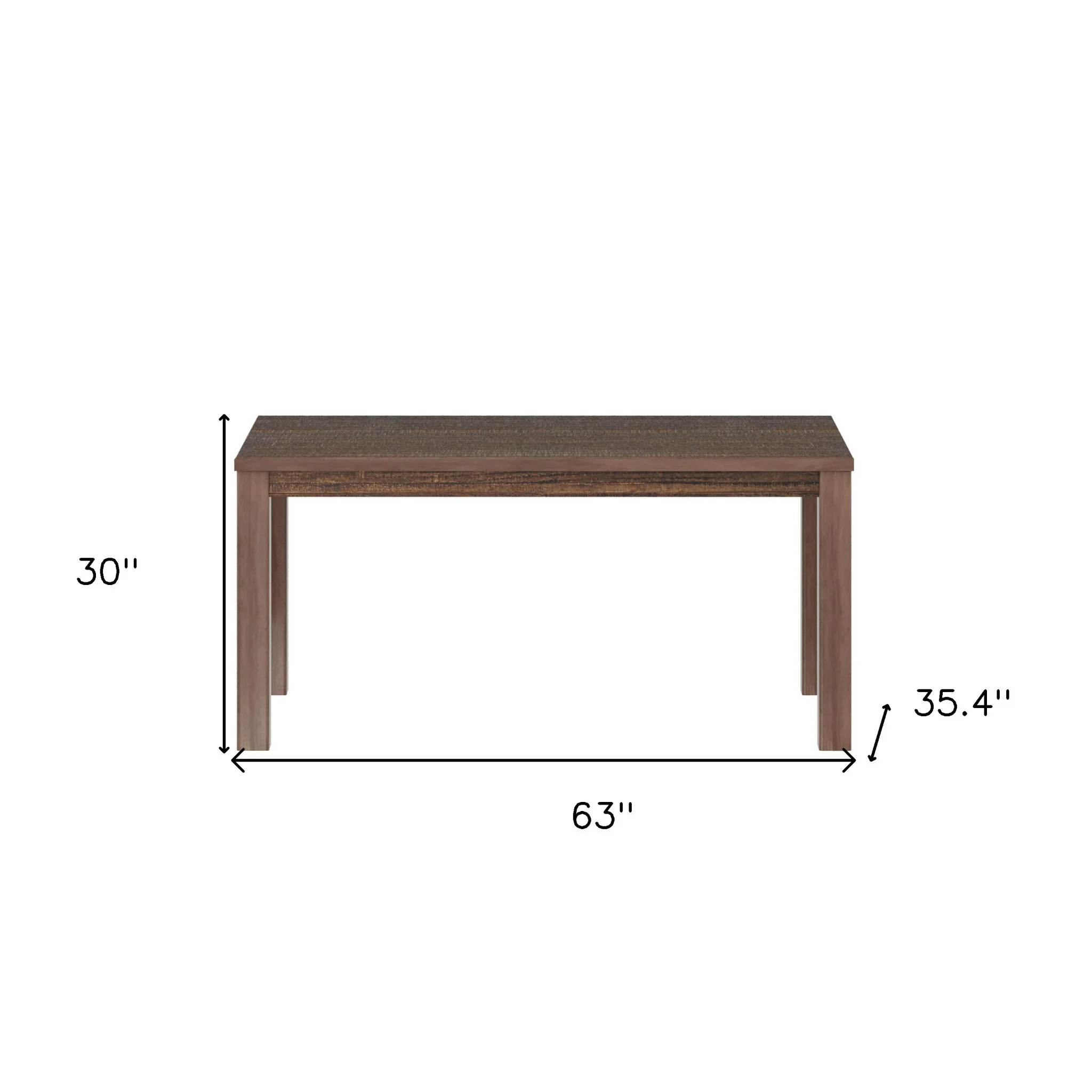 Espresso Solid Wood Dining Table By Homeroots - Image 7