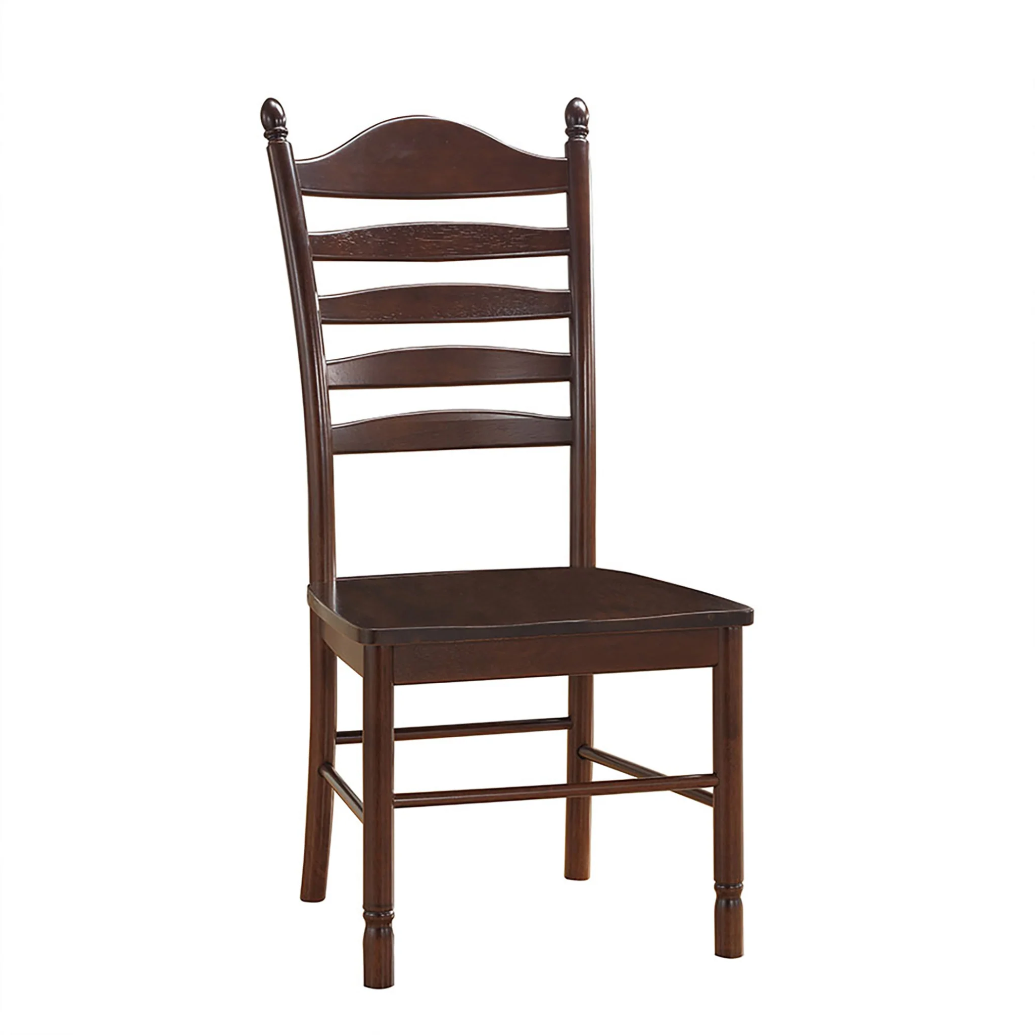 Espresso Wood Ladder Back Dining Side Chair By Homeroots - Image 2