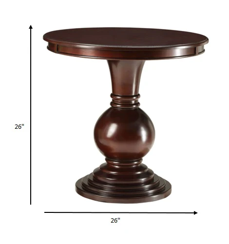 Espresso Wood Veneer Side Table By Homeroots - Image 3