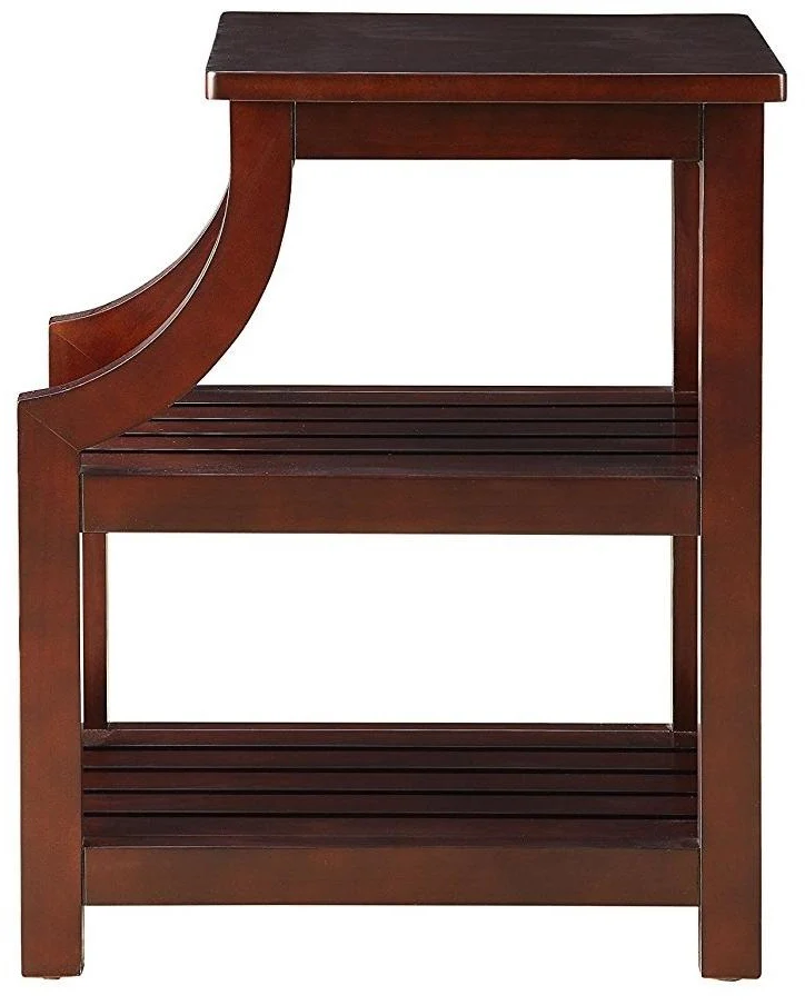 Espresso Wooden USB Port Storage End Table By Homeroots - Image 2