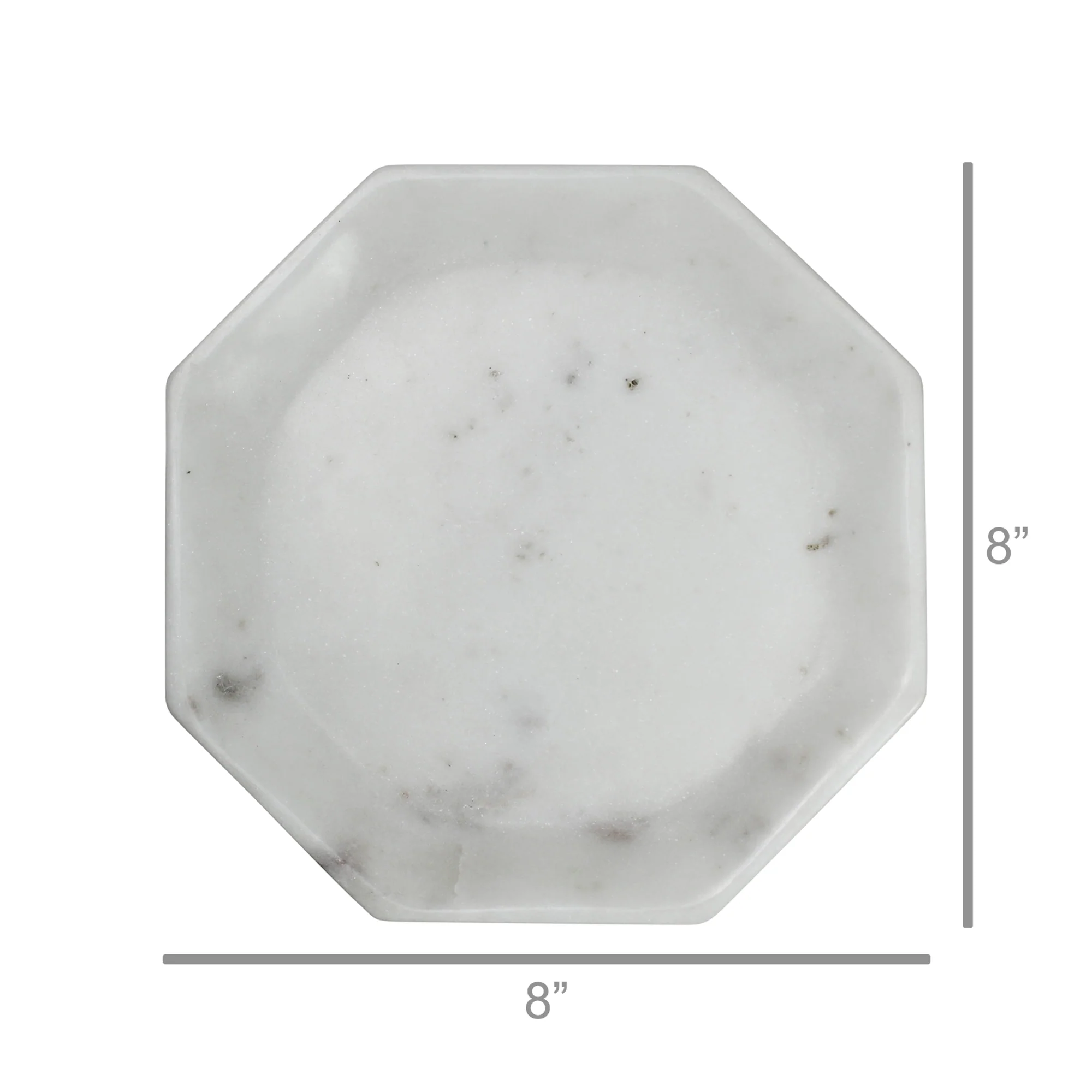 Essex Octagon Plate, Marble - Small Set Of 2 By HomArt - Image 4
