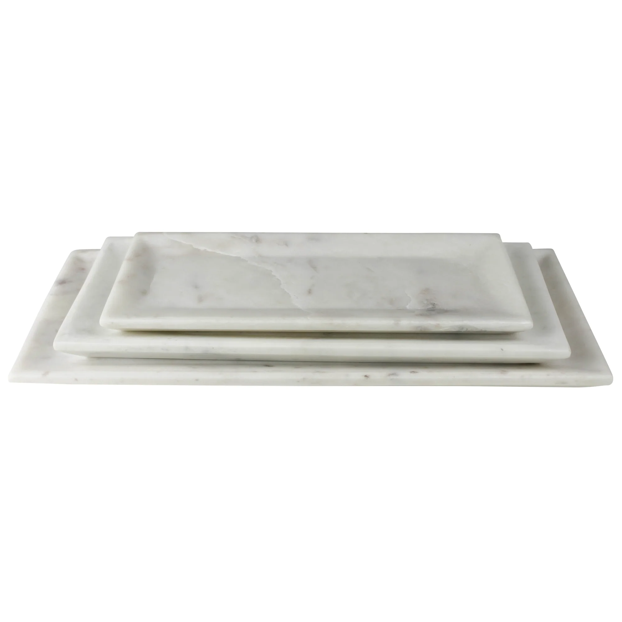 Essex Rectangle Plate, Marble - Large By HomArt - Image 2