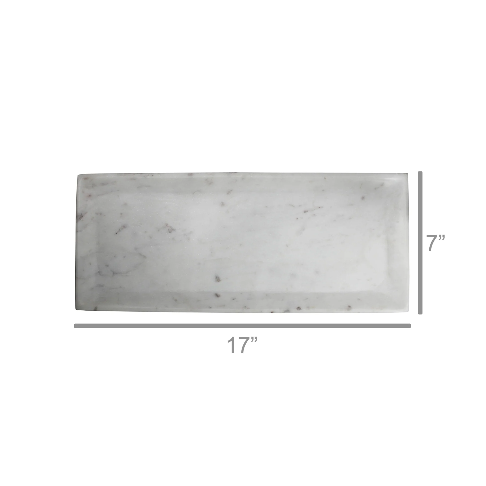 Essex Rectangle Plate, Marble - Large By HomArt - Image 4
