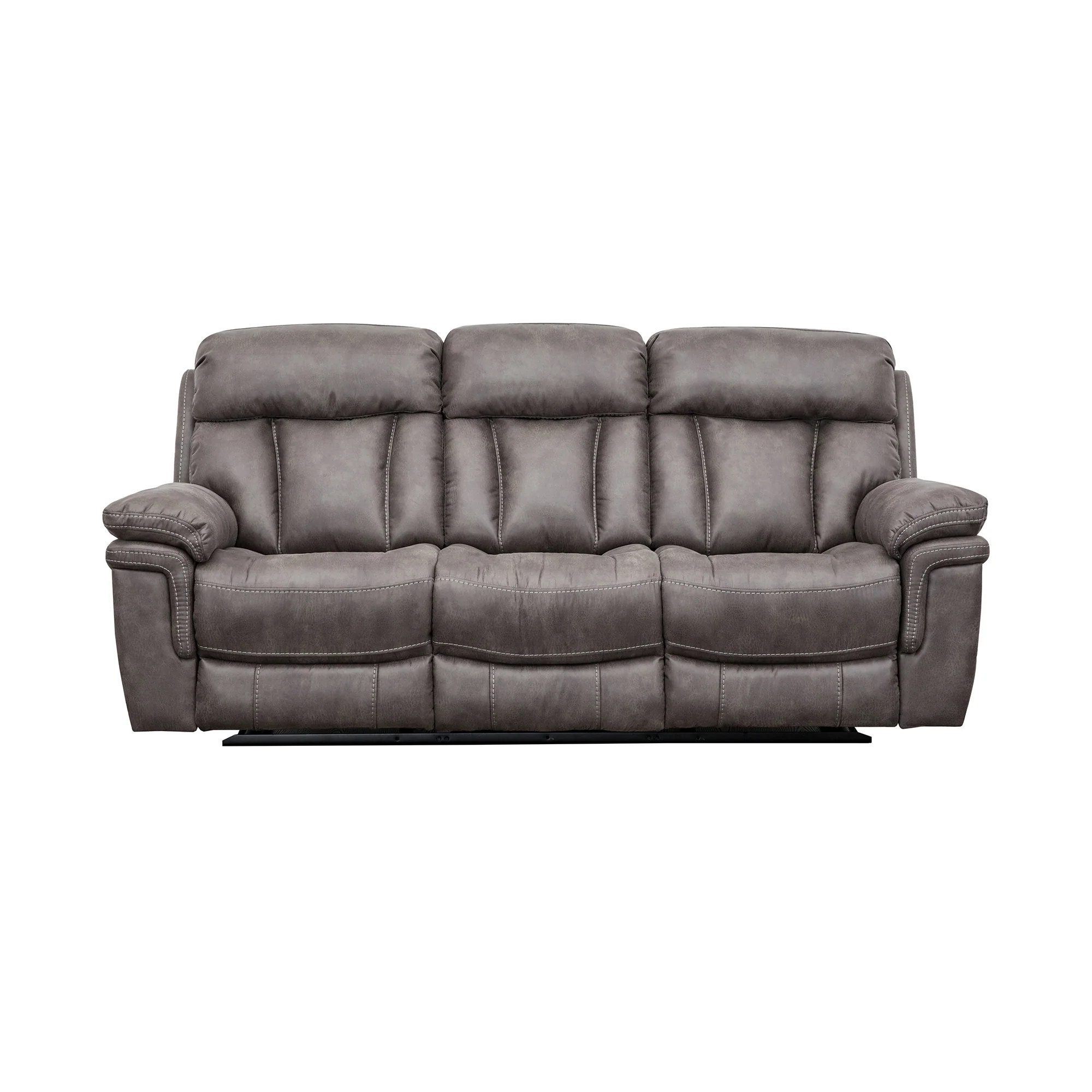 Estelle Power Reclining 3 Piece Living room Set in Gunmetal Fabric By Armen Living - Image 5
